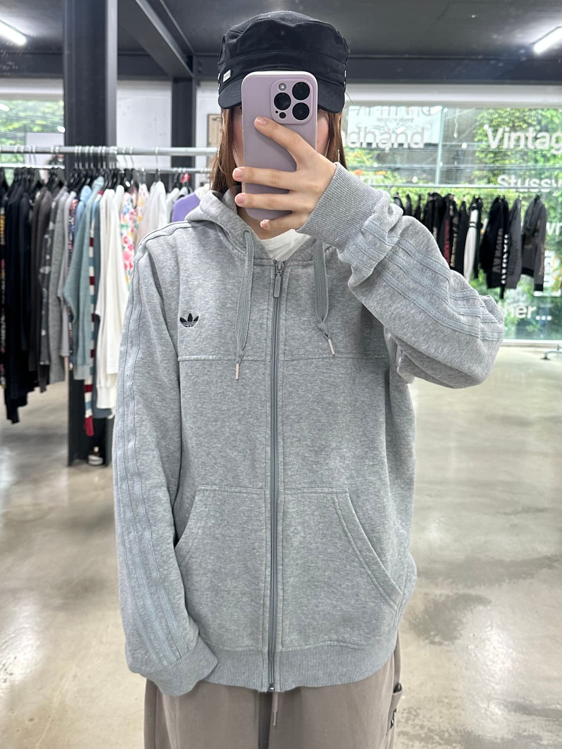 아디다스 파이어버드 올그레이 후드집업 자켓 상품이미지3