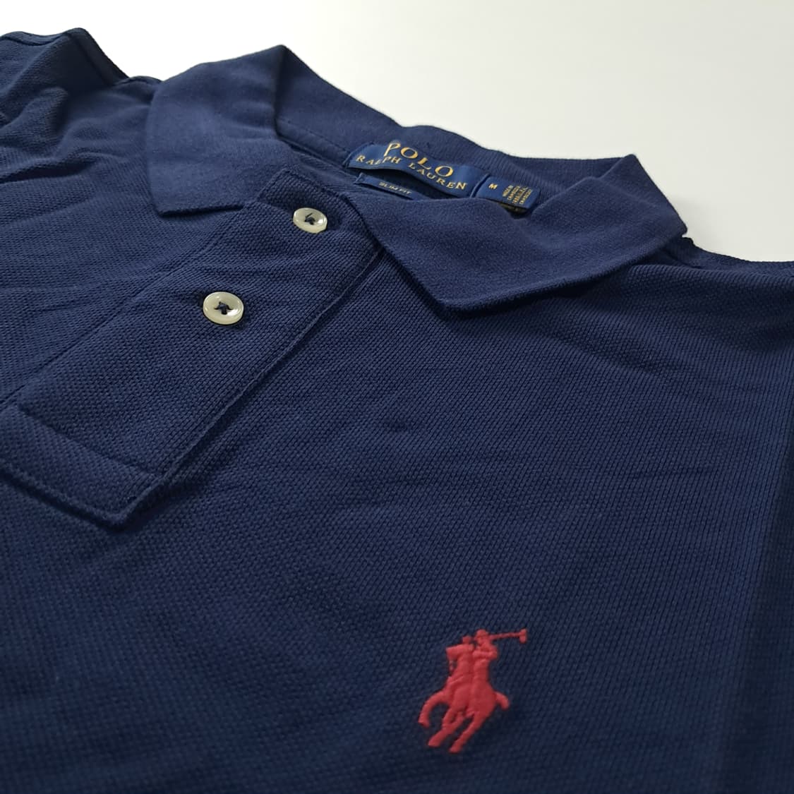 CK341 M 폴로 슬림핏 네이비 칼라 티셔츠 상품이미지4
