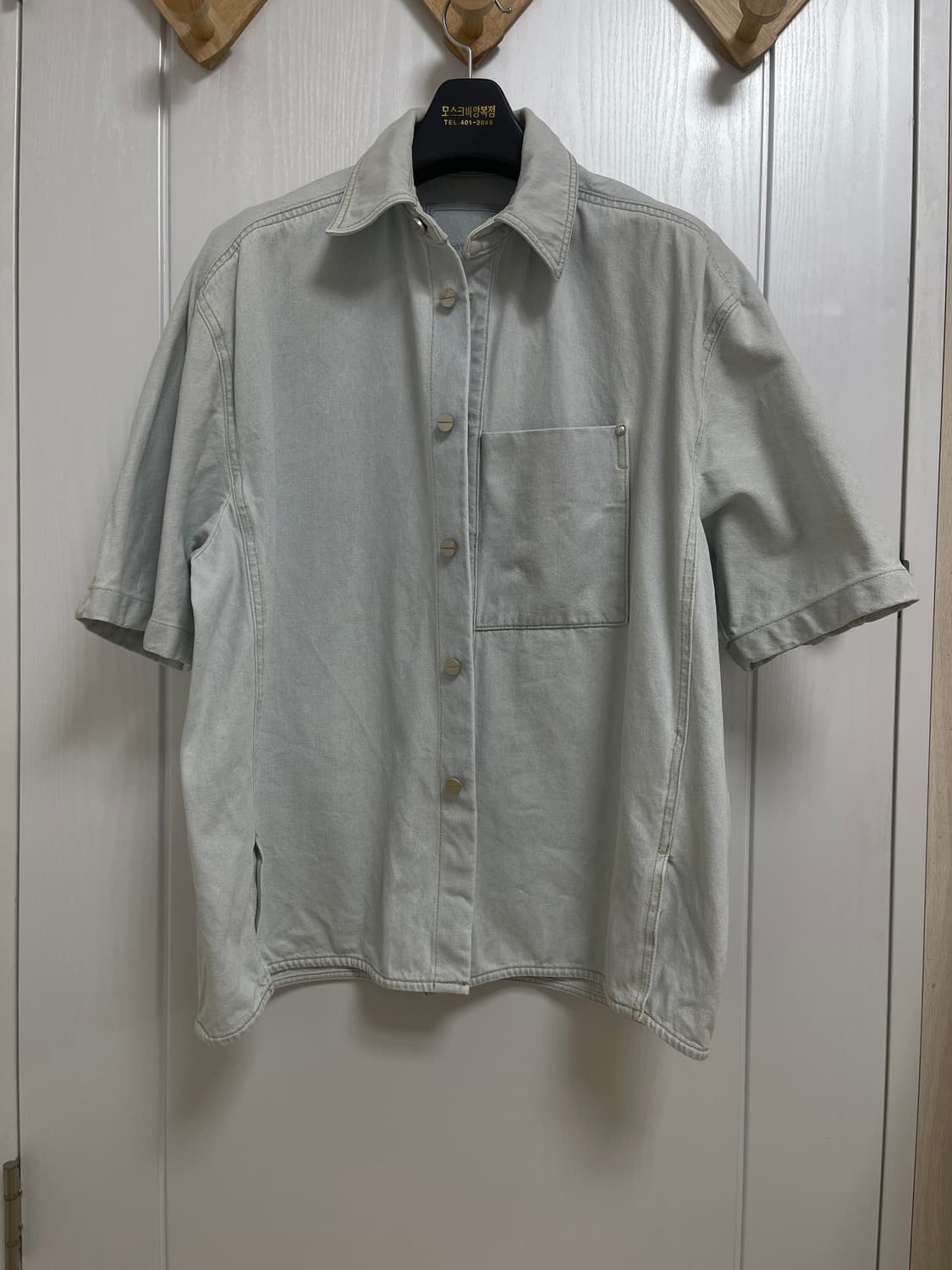 우영미 플라워 데님 셔츠 48 상품이미지3