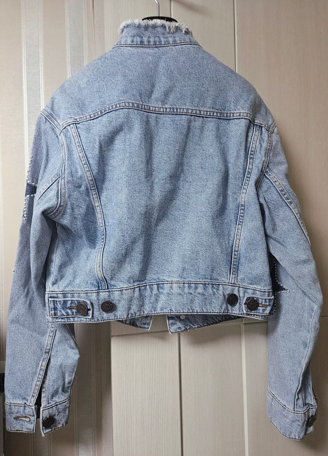 산드로 Sandro 데님 크롭 자켓 상품이미지4