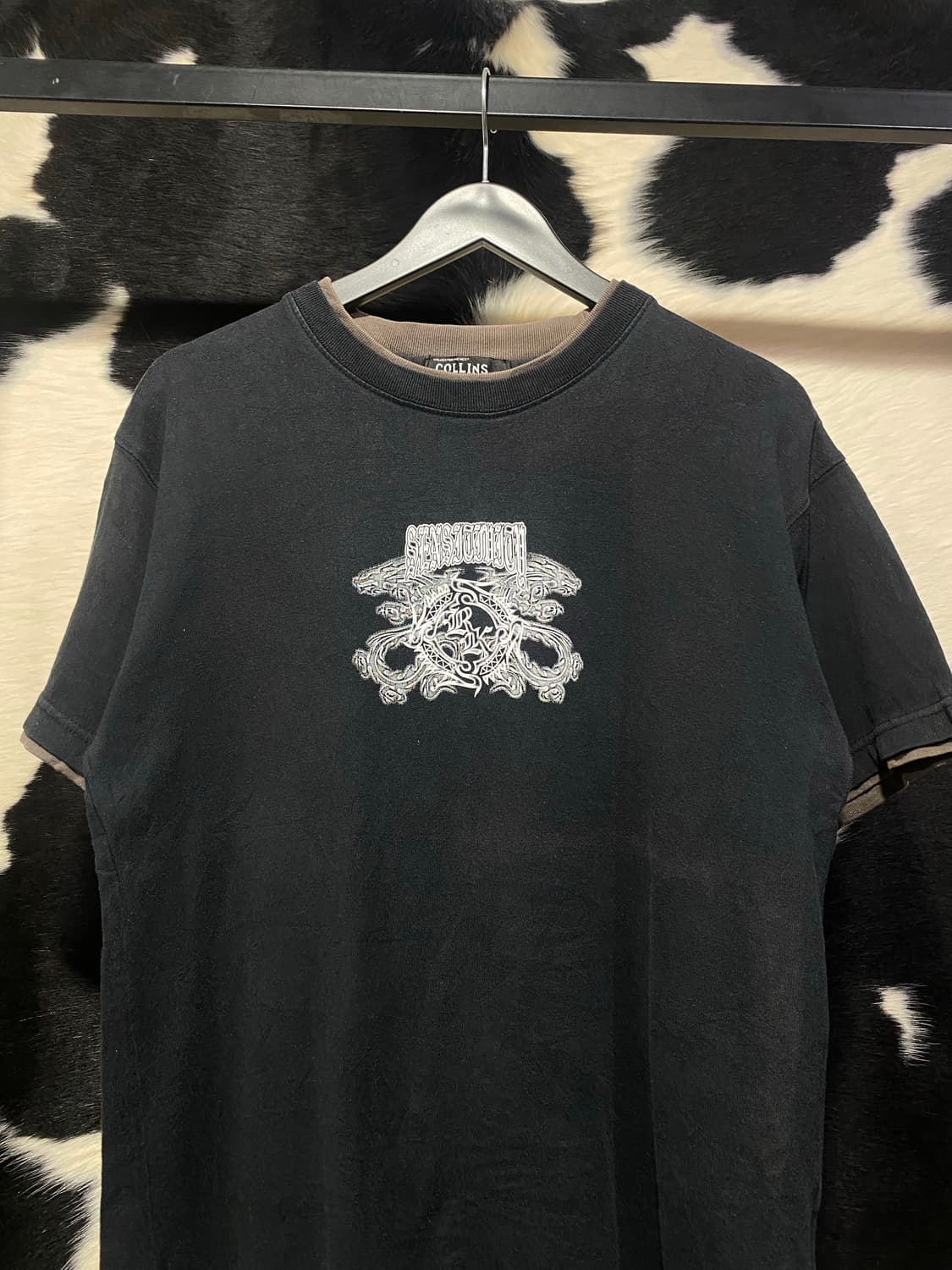 Collins 재패니즈 프린팅 디테일 레이어드 반팔 티셔츠 상품이미지2