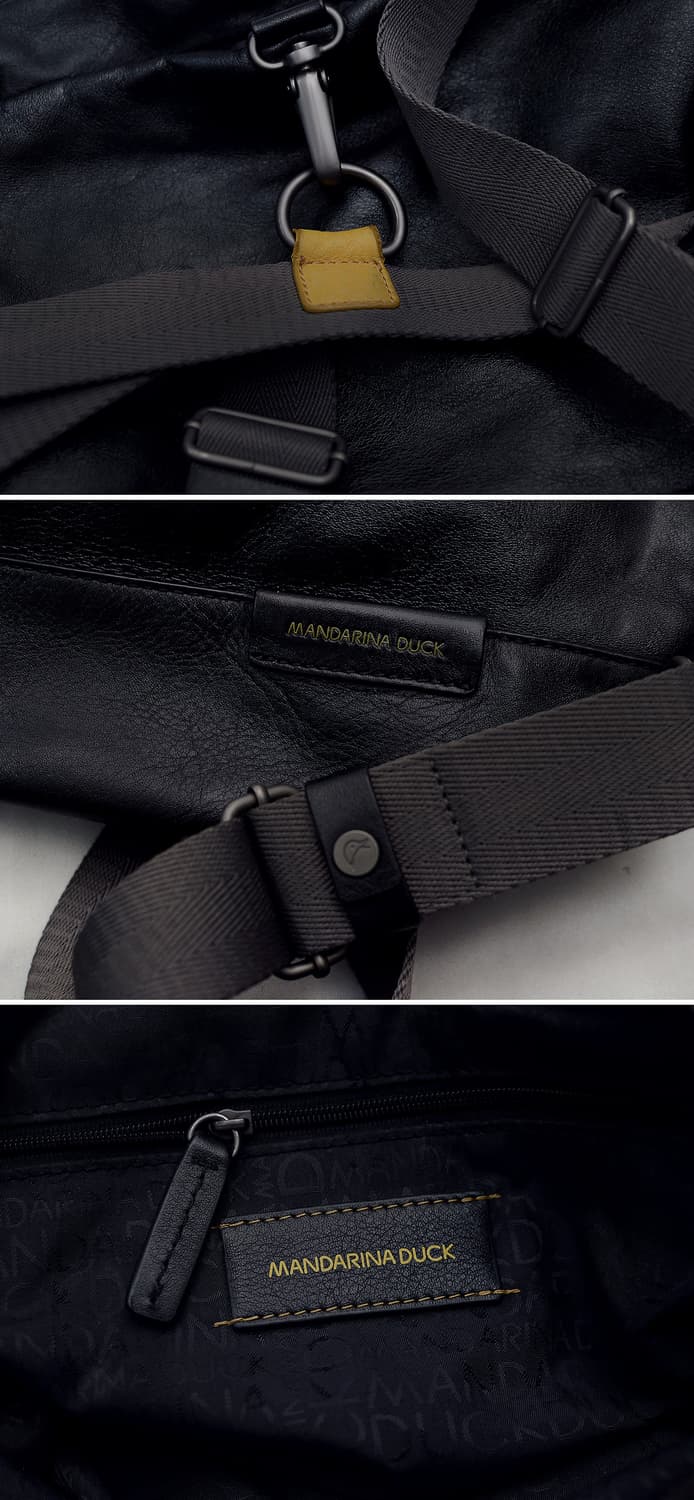 만다리나덕 이태리 복스레더 탑핸들 멀티웨이 스퀘어 백팩 상품이미지10