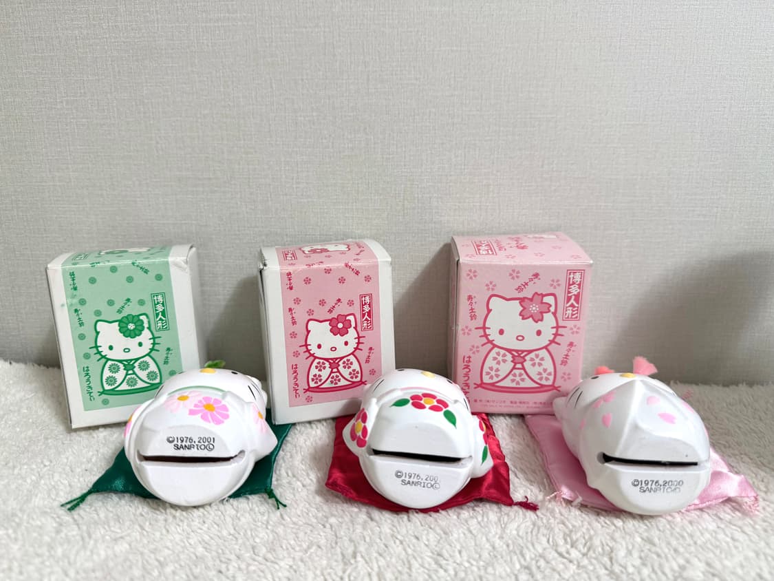 레어) 산리오 고전키티 하카타 도자기 인형 피규어 상품이미지3