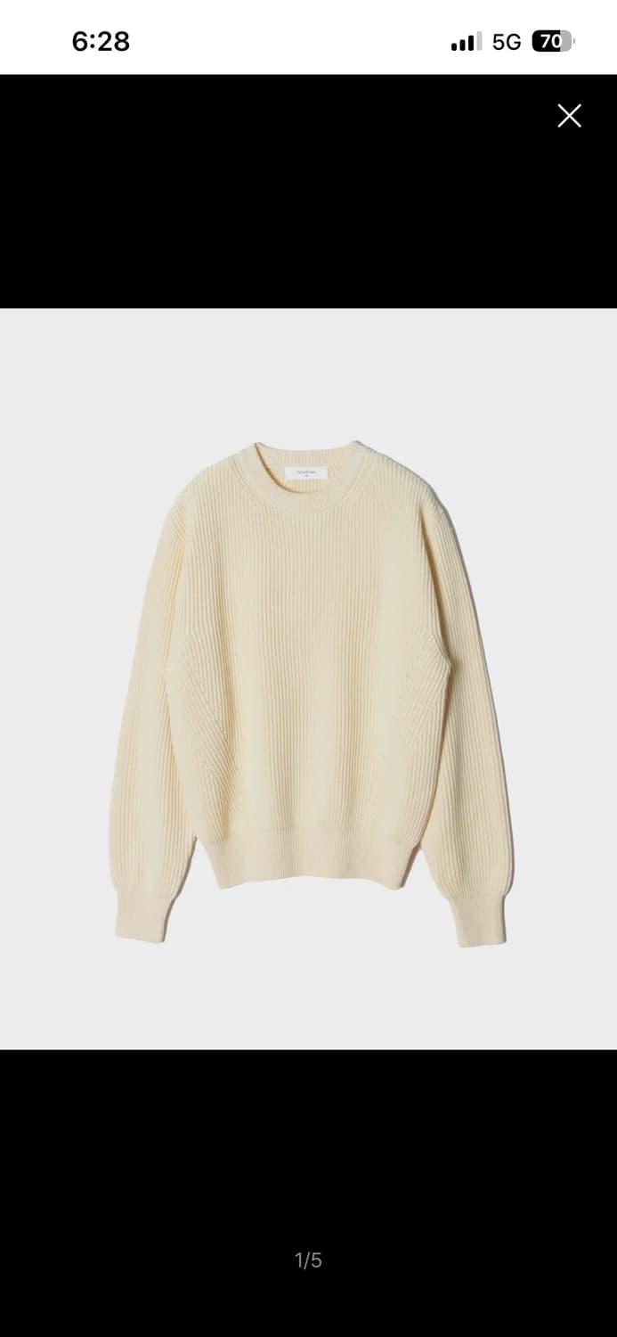 퍼스트플로어 데일리 코튼 풀오버 니트 상품이미지1