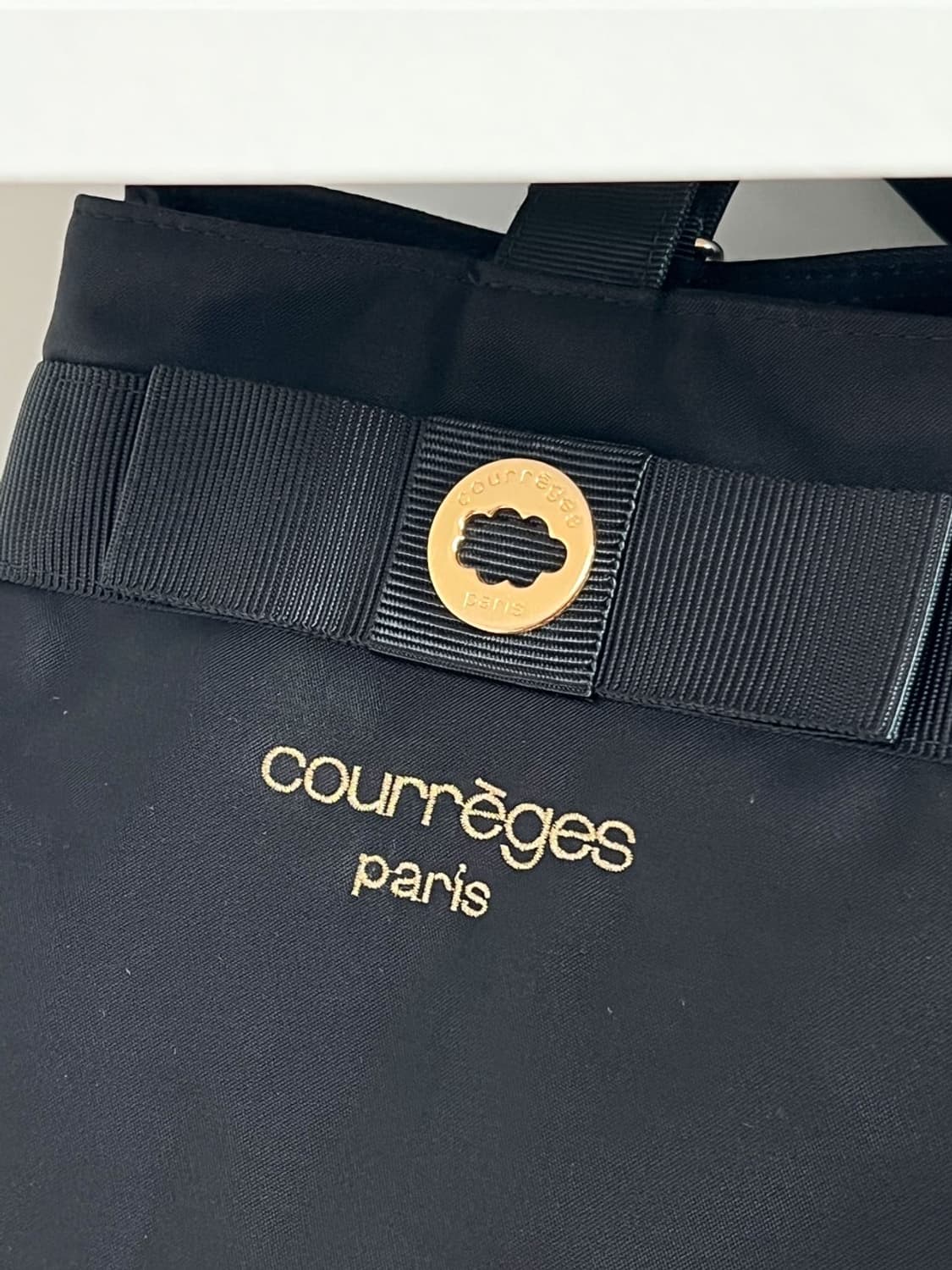 courreges / 꾸레쥬 블랙 패브릭 숄더백  상품이미지2
