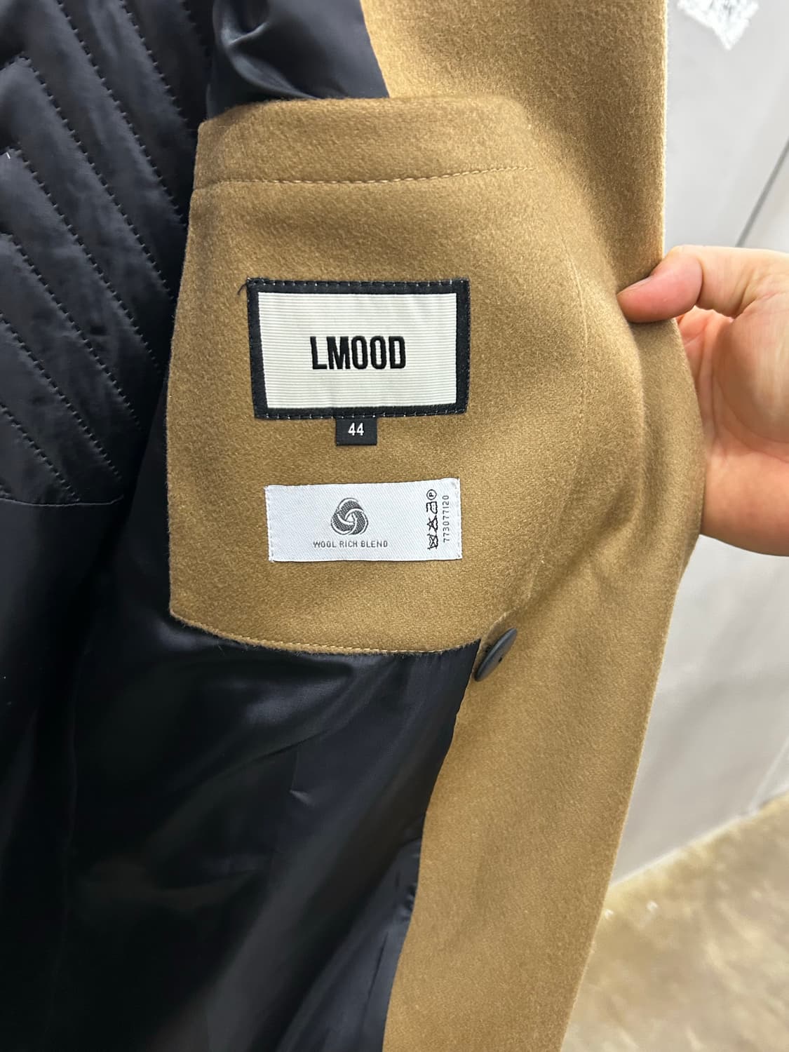 엘무드(LMOOD) 고급 울코트 브라운 코트 상품이미지4