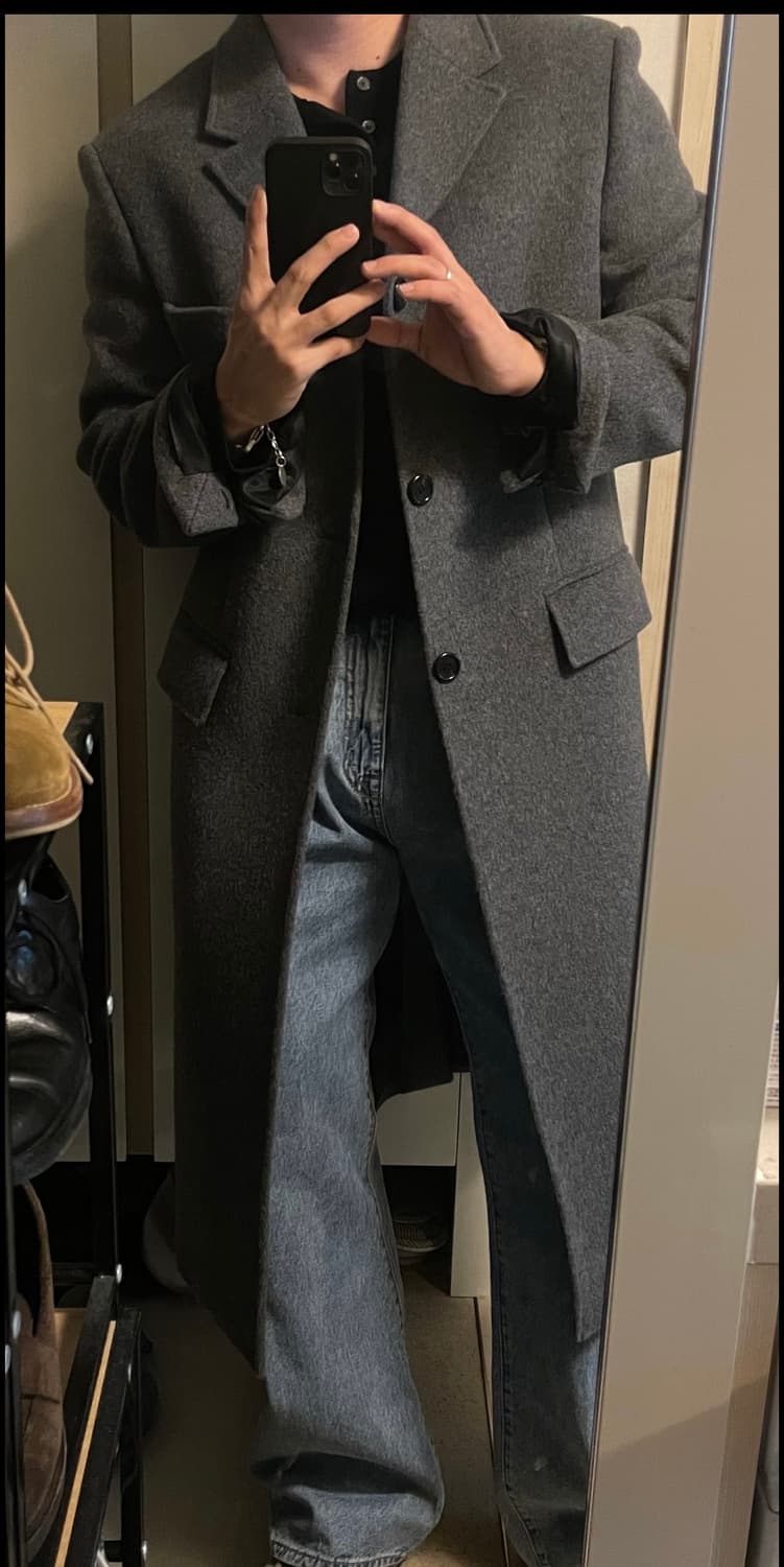 MNGU 체스터필드 코트 그레이 M 사이즈 상품이미지4