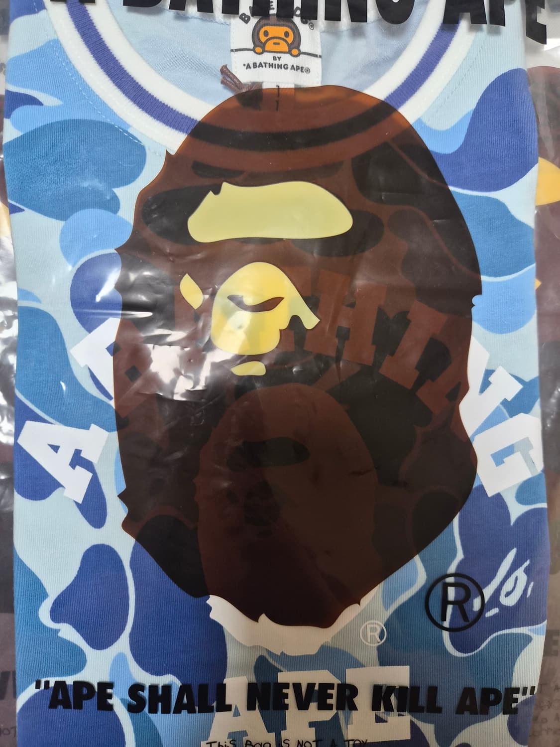 베이프 정품 키즈 110 에이비씨 카모 컬리지 나시티 상품이미지2
