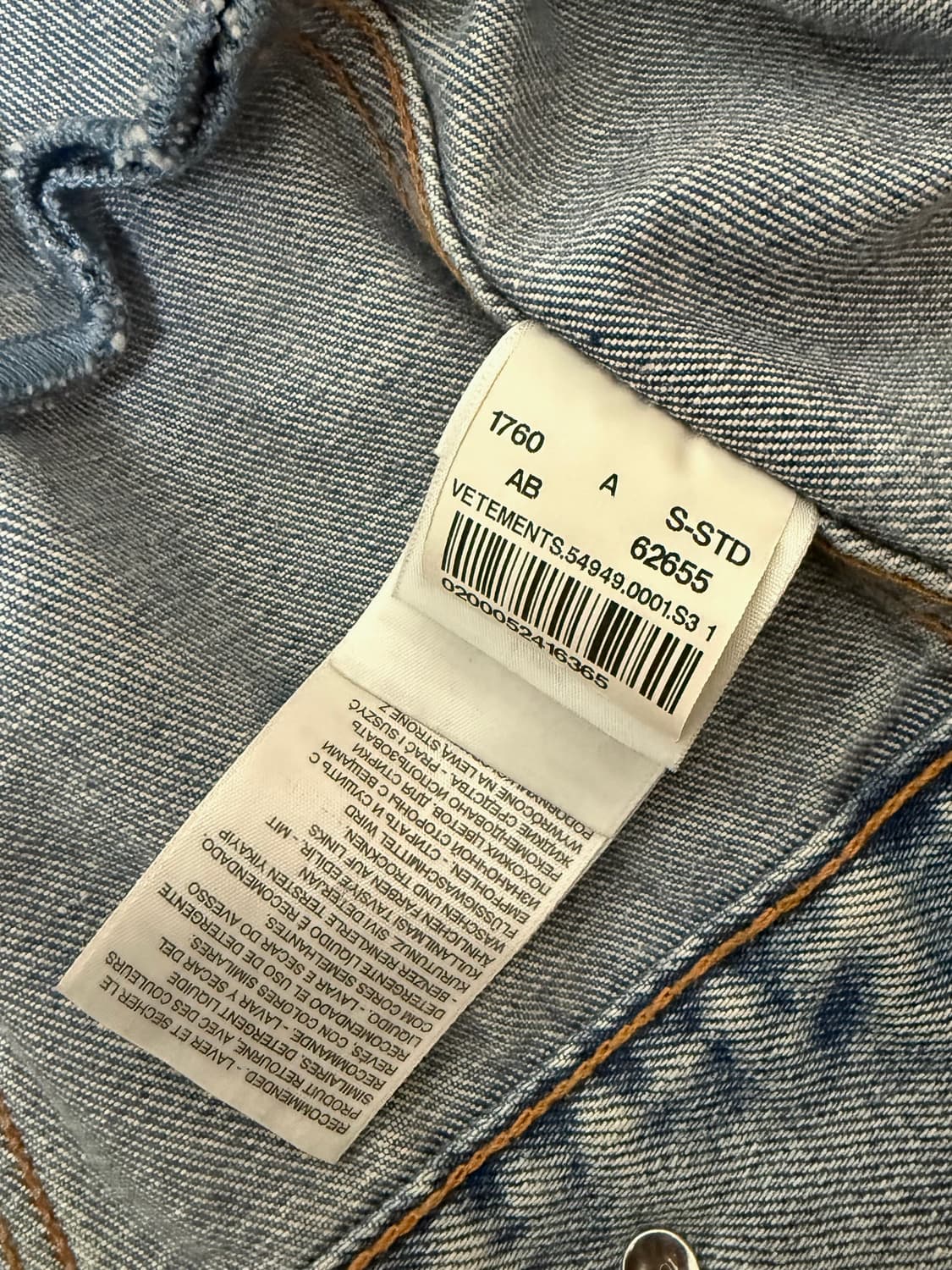S) 베트멍 x 리바이스 2018 리워크드 크롭 데님자켓 청자켓 상품이미지4