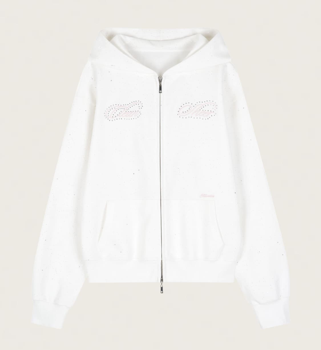 클리시어 트윙클 더스트 후드집업 화이트 상품이미지1