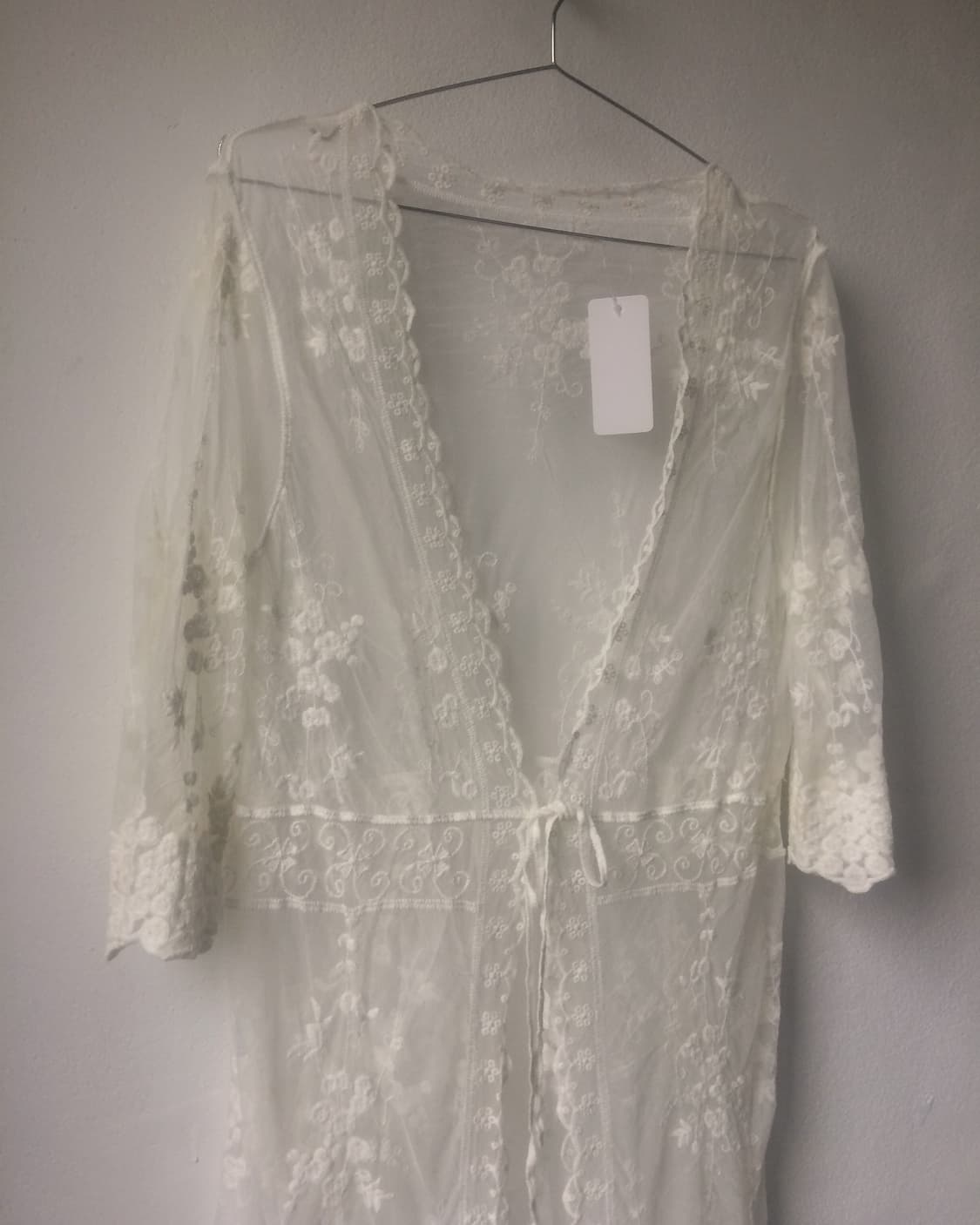 Lace see through long cardigan 상품이미지5