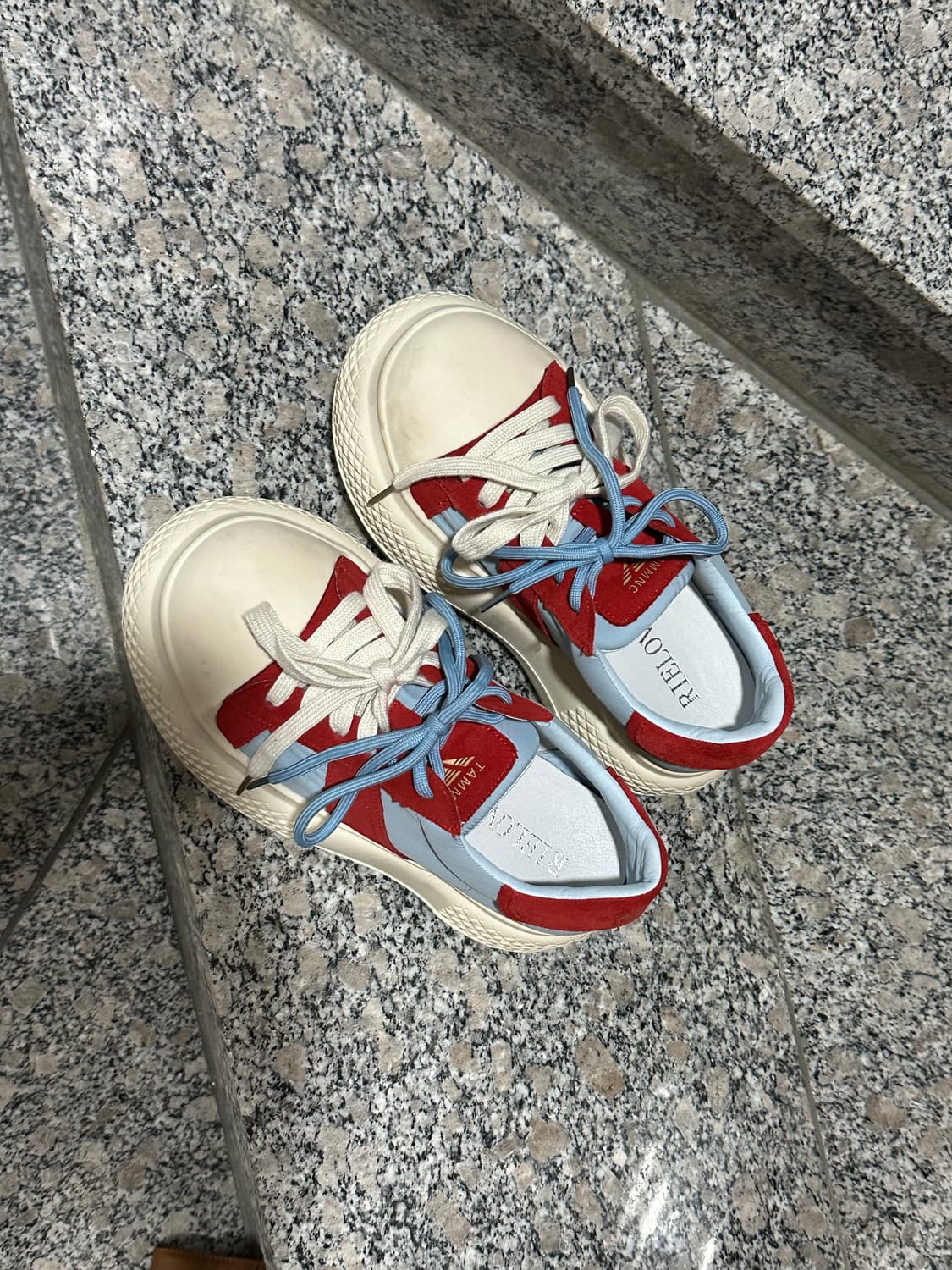 배색 플랫폼 스니커즈 하라주쿠 일본 갸루 240 통굽 상품이미지6