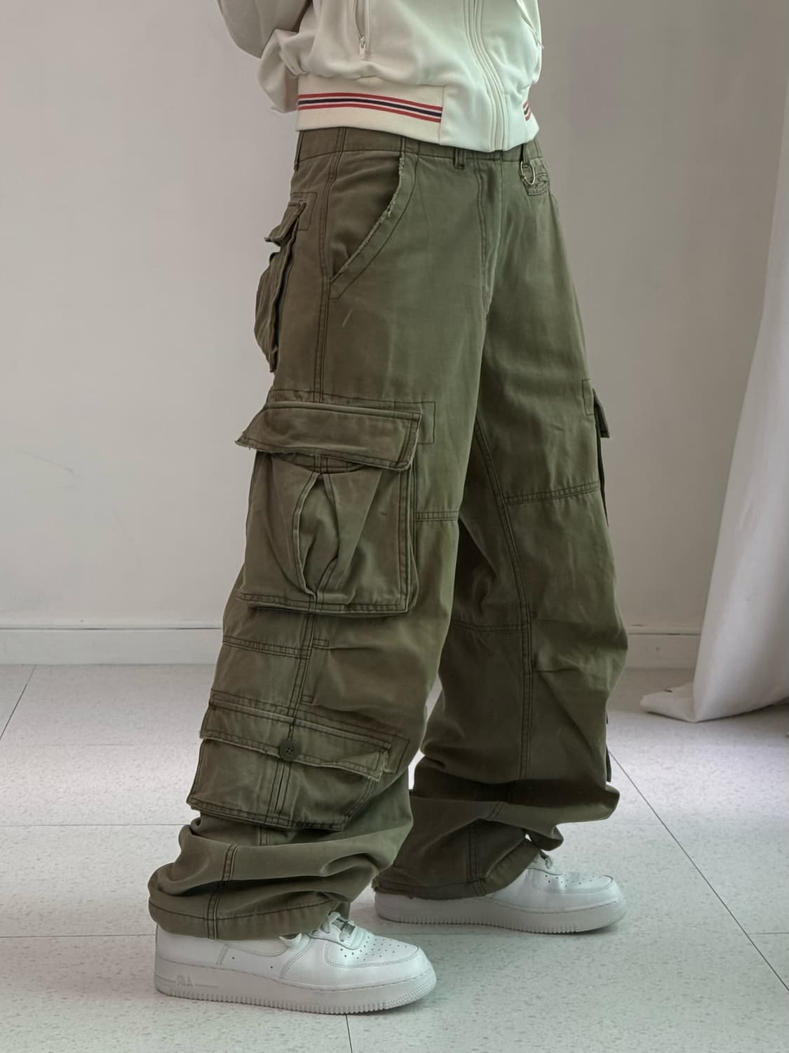 Soo 카키 카고팬츠 상품이미지2