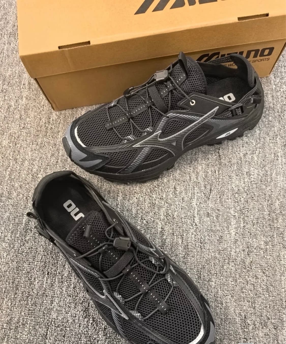 미즈노 운동화 샌들 레이서 트레일 SE 블랙 상품이미지3