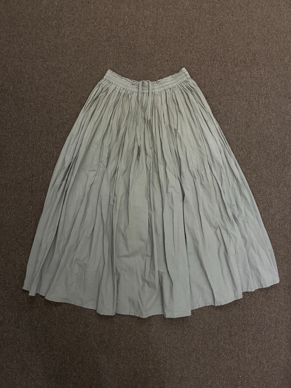 OS)Japanese vintage 여성 셔링 롱 스커트 상품이미지3