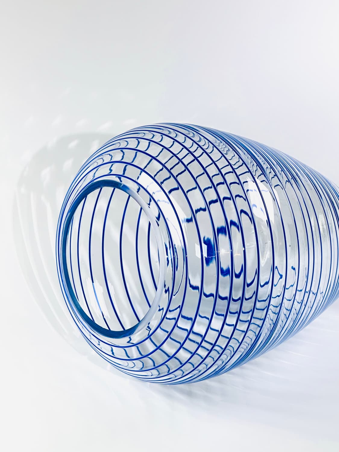 Vintage blue coil artglass vase 상품이미지2