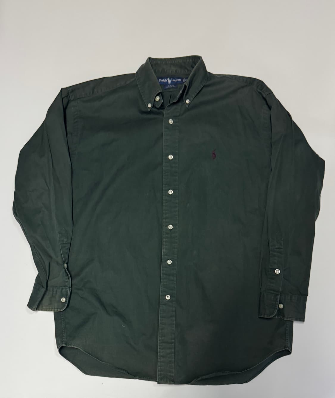 폴로 랄프로렌 블레이크 빈티지 카키 오버핏 코튼 셔츠 XL 상품이미지1