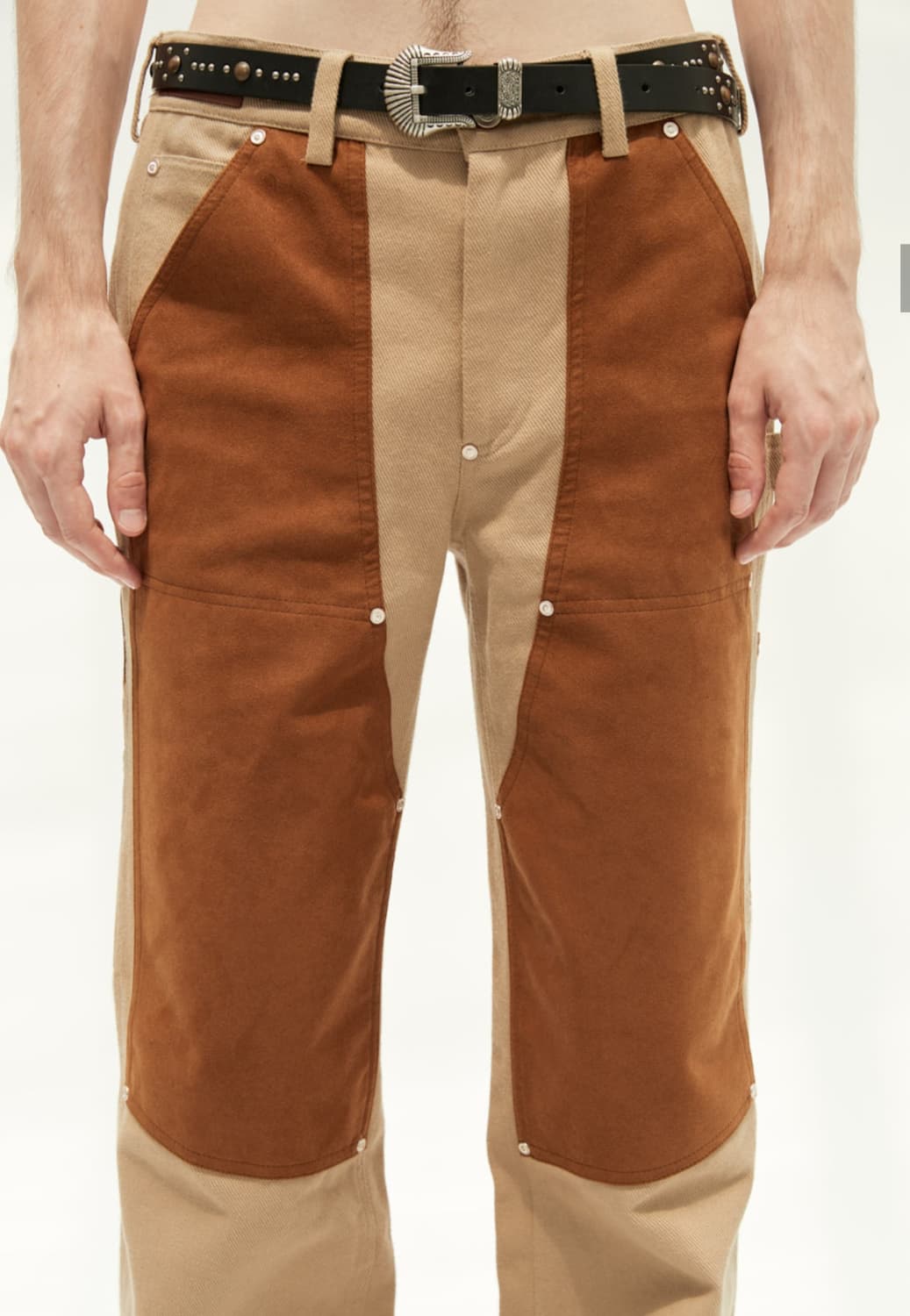 앤더슨벨 스웨이드 패치 와이드 팬츠(M) 상품이미지2