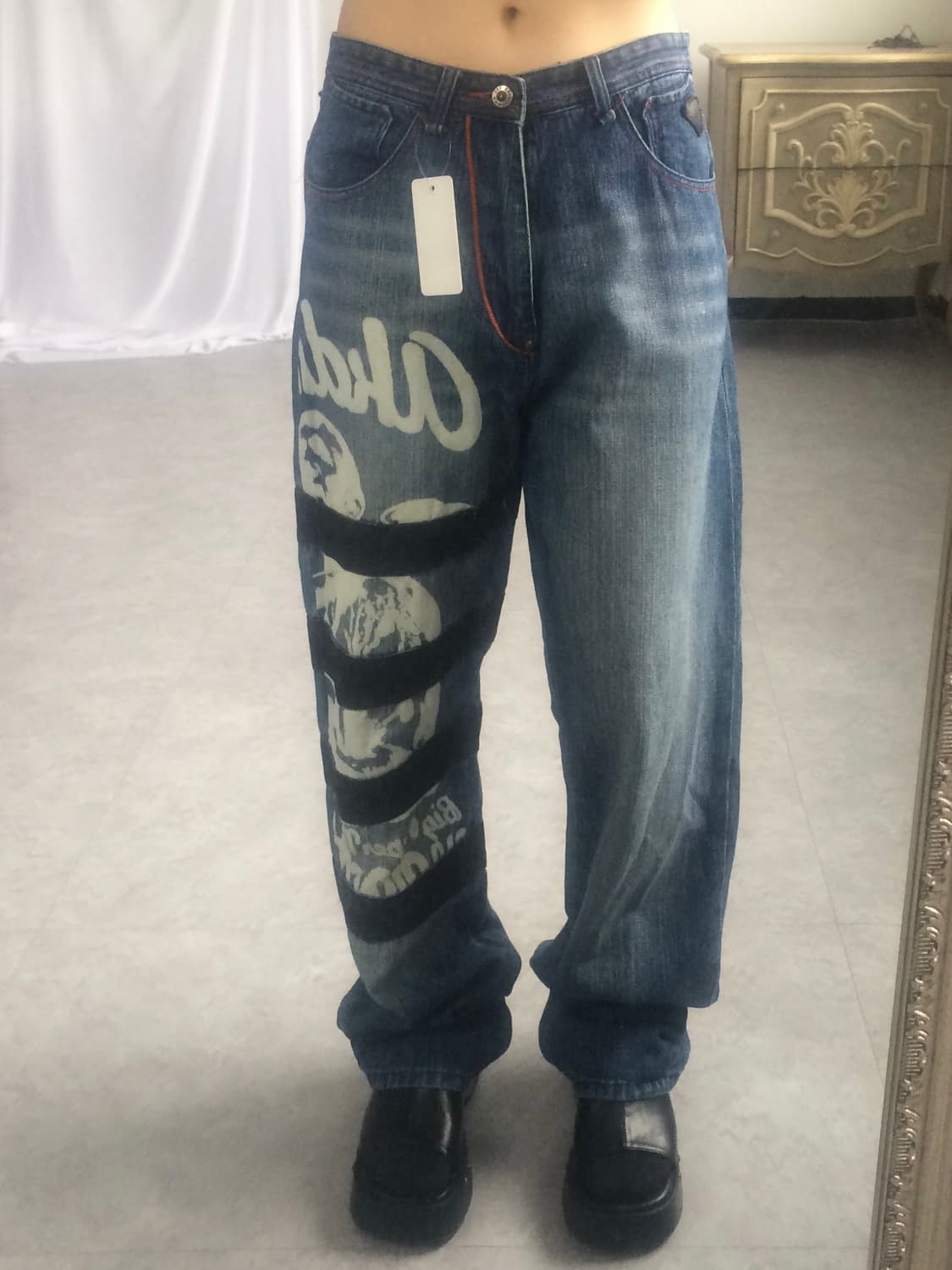 Printing point denim pants 상품이미지7