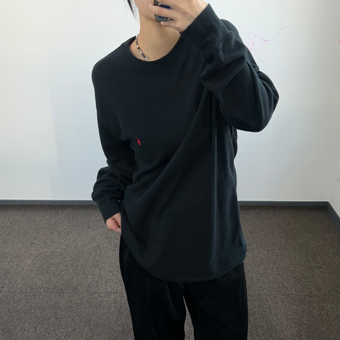 Polo 폴로 레드포니 블랙 와플니트 상품이미지2