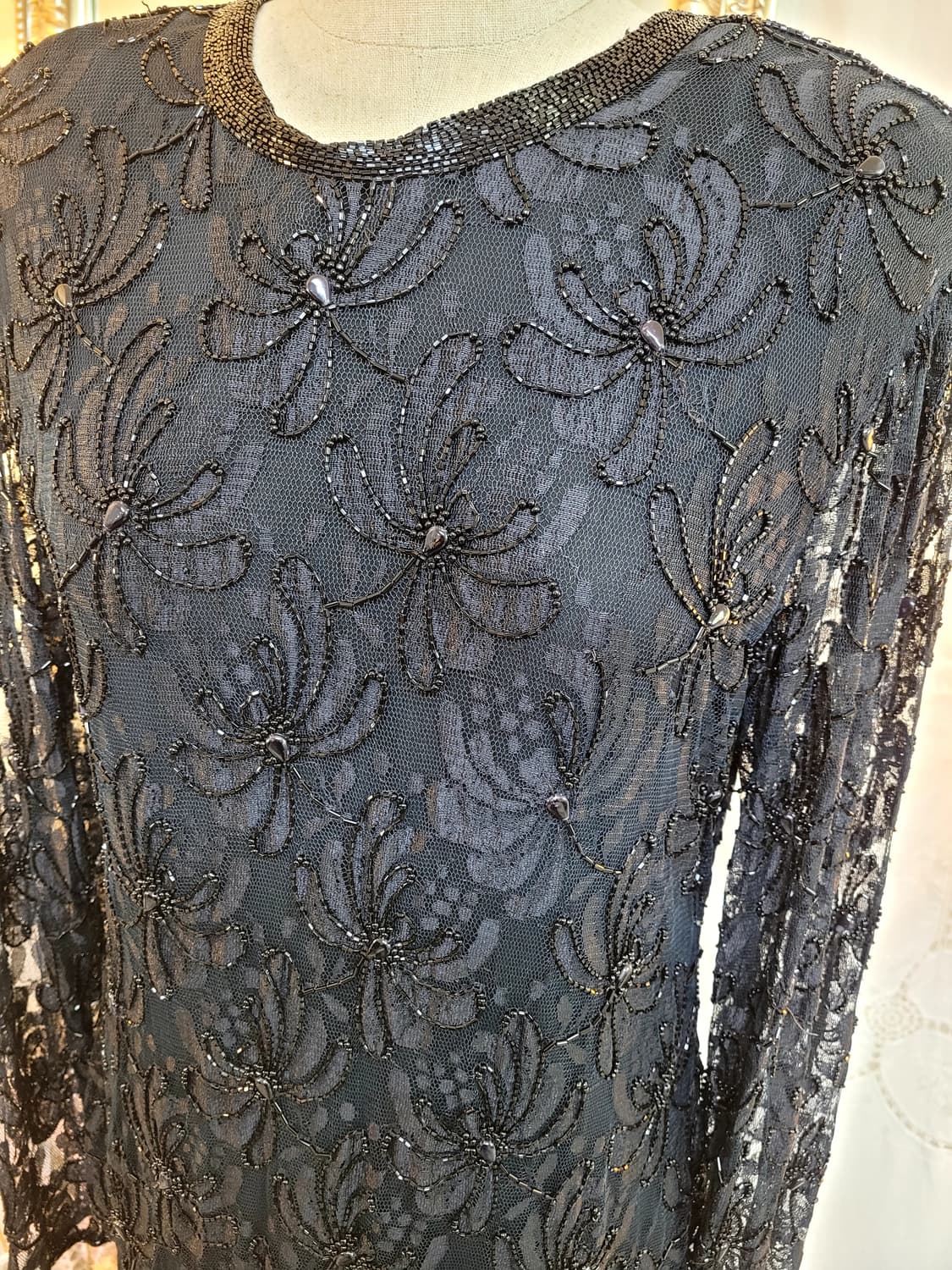 블랙레이스 비즈드레스 상품이미지2