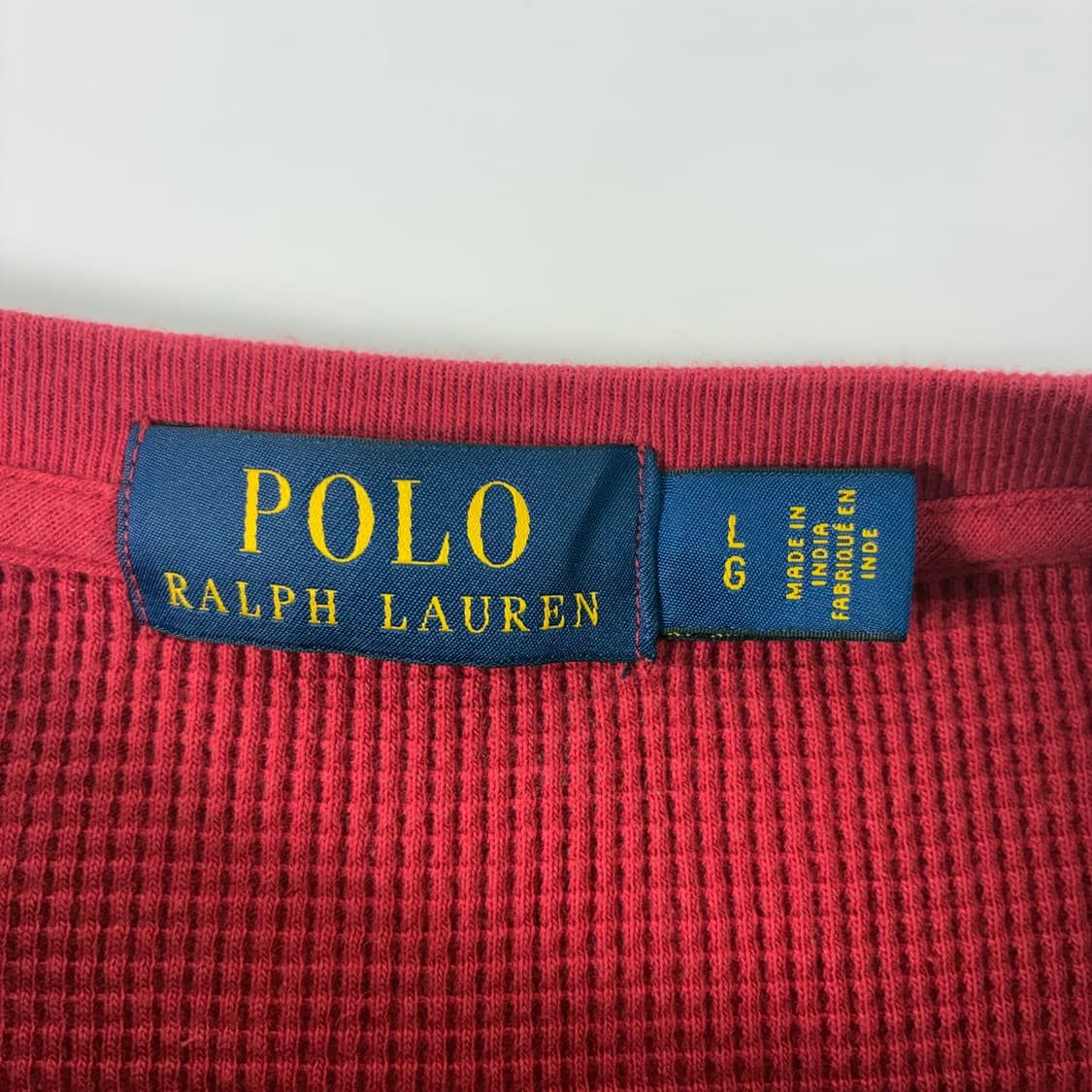 Polo  폴로 랄프로렌 자수 코튼 핑크 와플 니트 티셔츠 상품이미지4