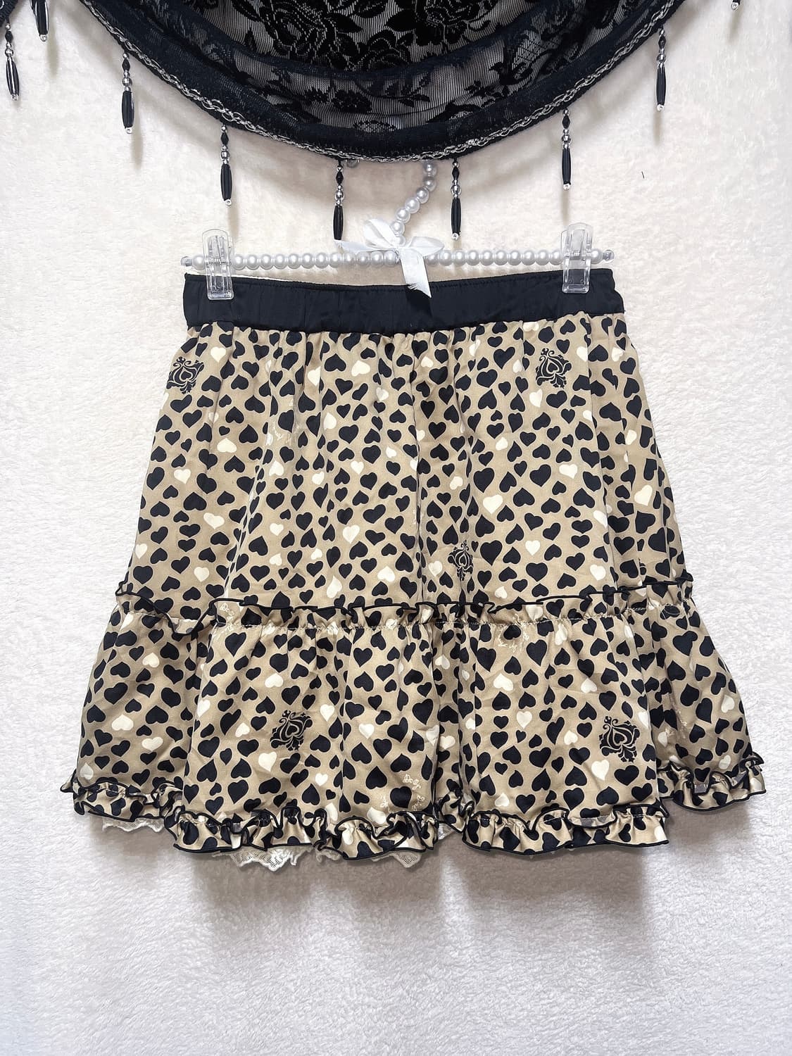 안나수이 라떼갸루 로걀 호피 하트 프릴 튜튜 도트 샤스커트 캉캉치마 양면 상품이미지3