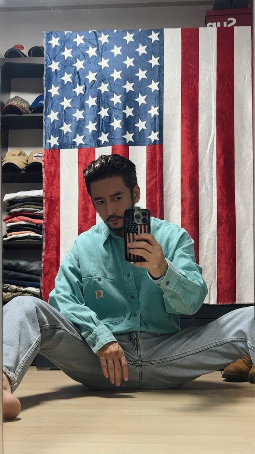 칼하트 워시드 워크셔츠 Carhartt 빈티지 루즈핏 워크웨어 [XL] 상품이미지2