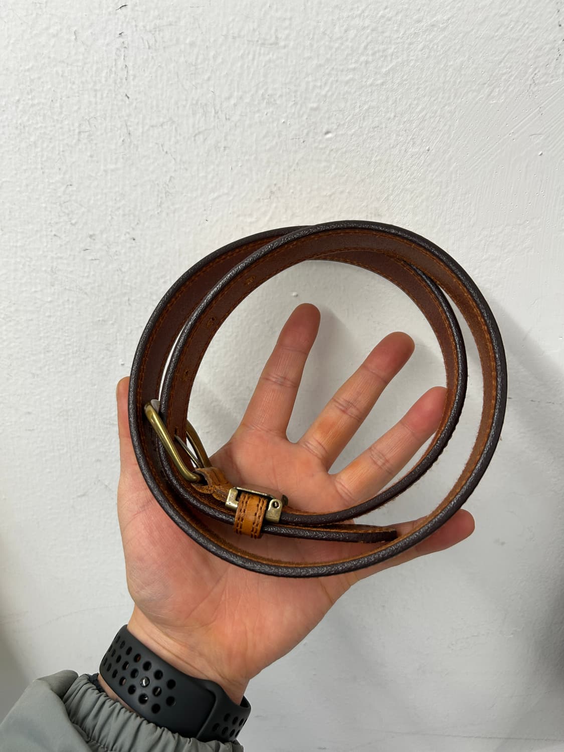 리 브라운 레더 벨트 상품이미지4