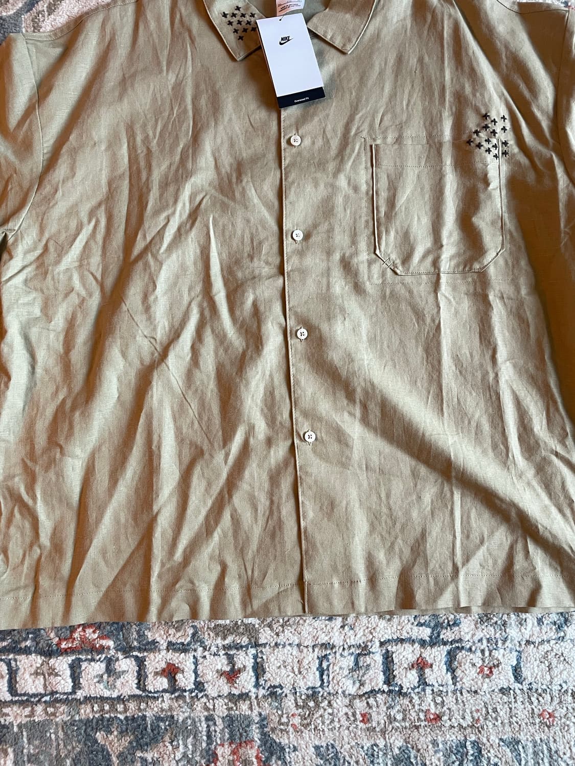 나이키 라이프 리넨 숏슬리브 셔츠(새제품.XXL) 상품이미지5