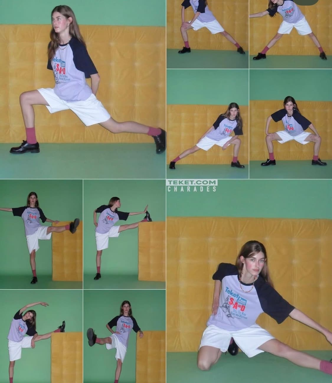 테켓 연보라 반팔 반소매 상품이미지2