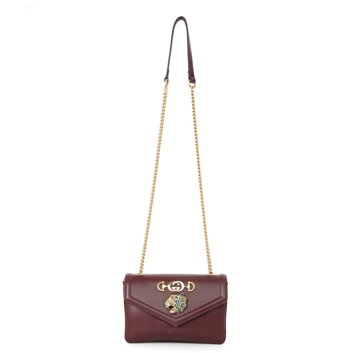 구찌 주미 타이거 체인 크로스 미니숄더백 버건디 537243 상품이미지6