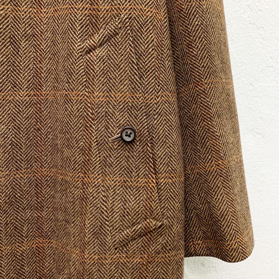 버버리 프로섬 브라운 헤링본체크 울 발마칸 상품이미지6