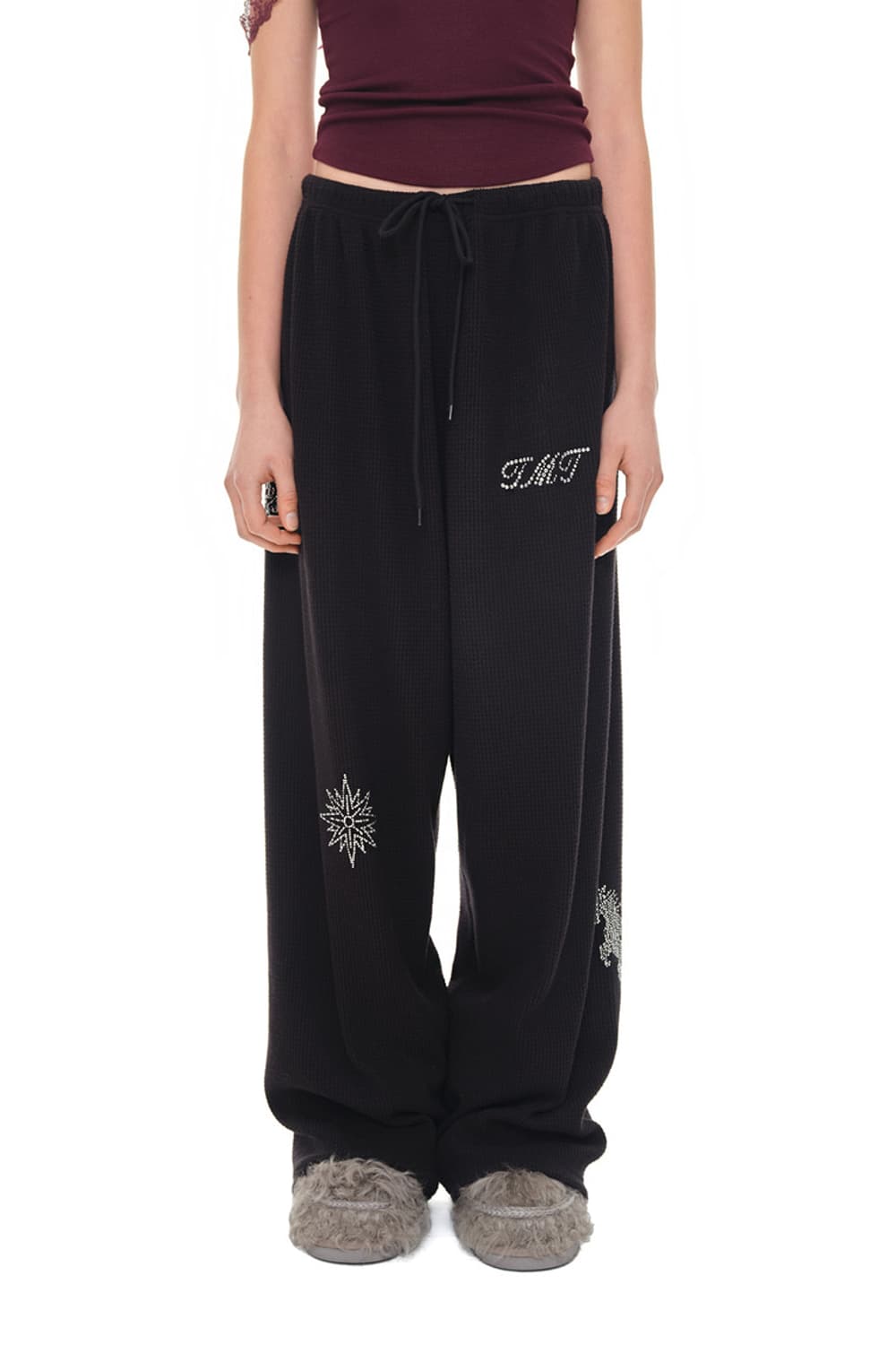 투머치택스 와플팬츠 블랙 상품이미지1