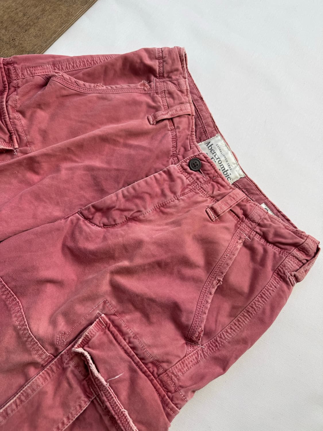 (희귀) abercrombie 아베크롬비 빈티지 카고 핑크 반바지 상품이미지4