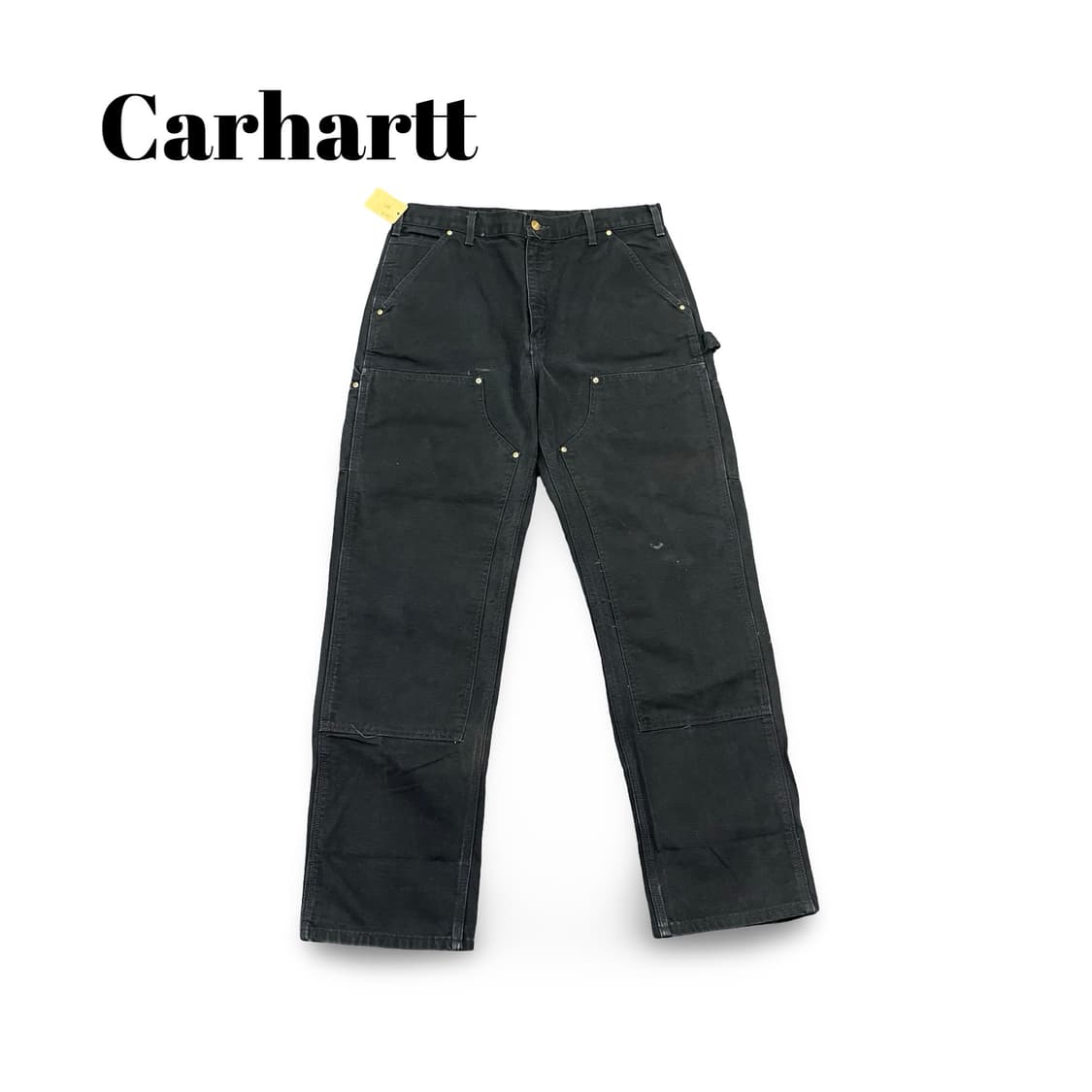 (34)90s usa칼하트 블랙 더블니 팬츠 상품이미지1