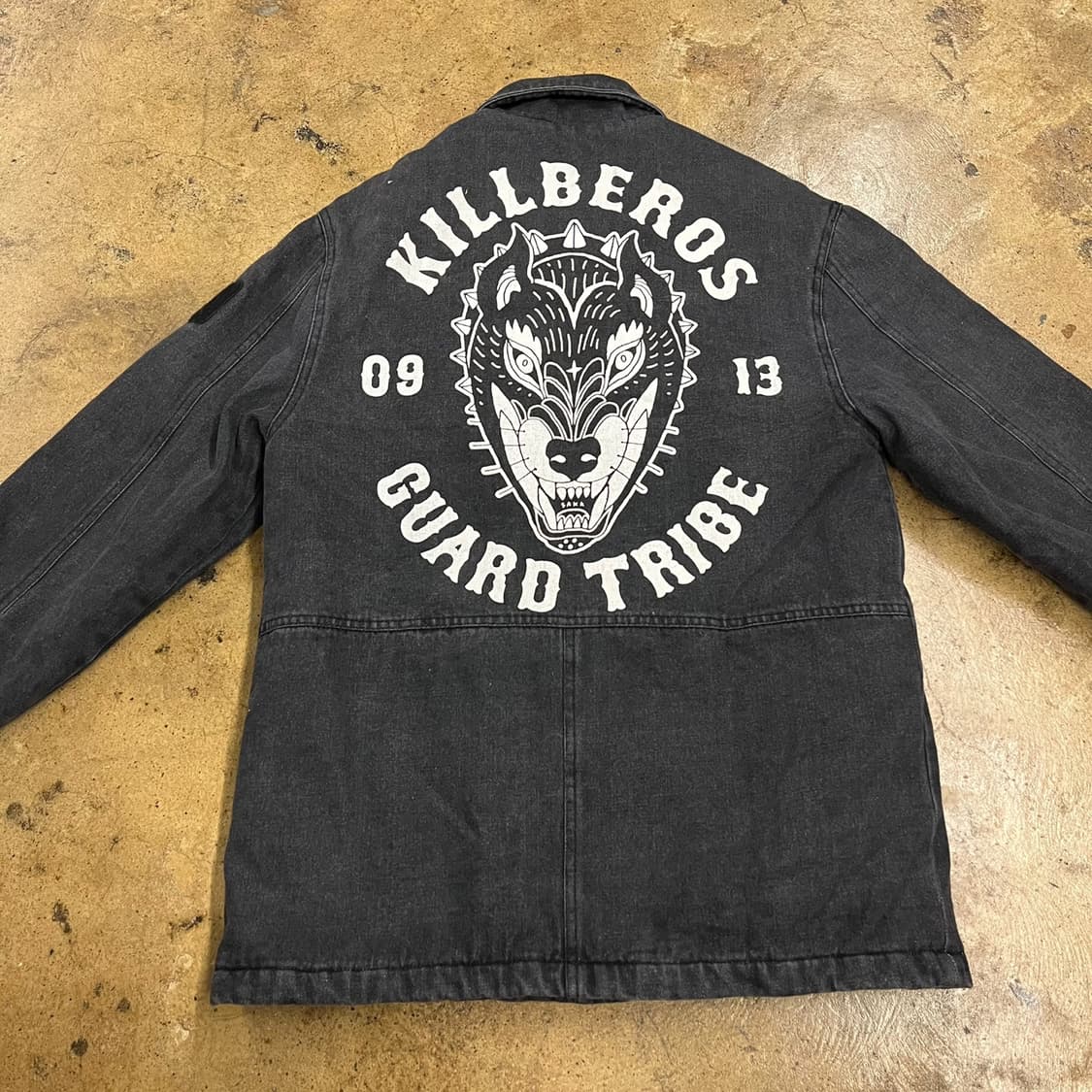 [정품/M] 킬베로스 블랙 데님 워크 자켓 b10 상품이미지4