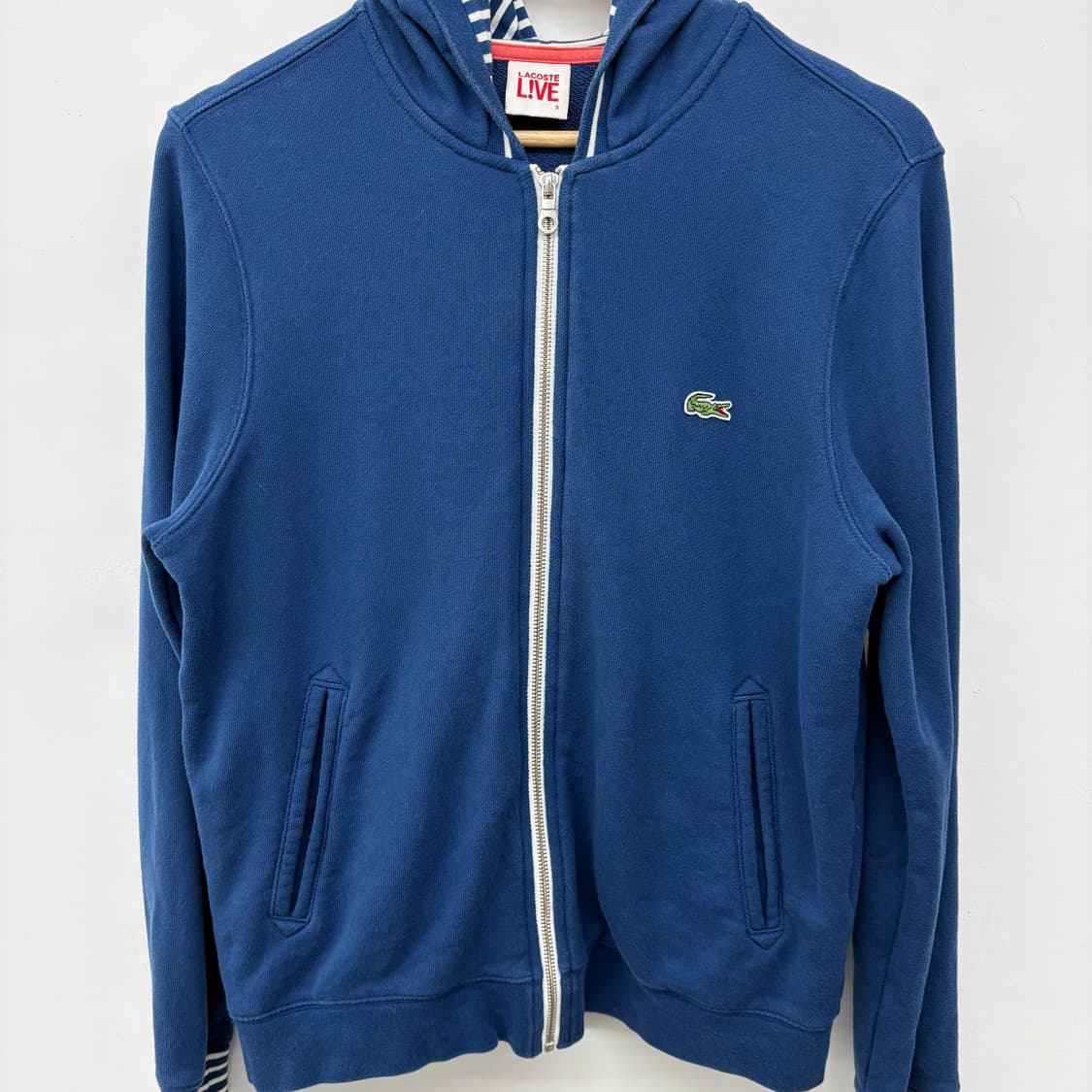 라코스테 라이브 블루 후드집업 여성 L 상품이미지2