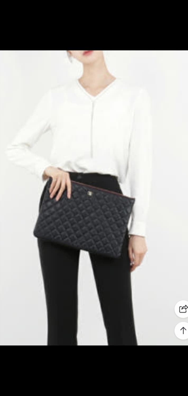 샤넬 캐비어 클러치/클러치백 라지 샴골 새상품급 정품(감정O) 상품이미지6