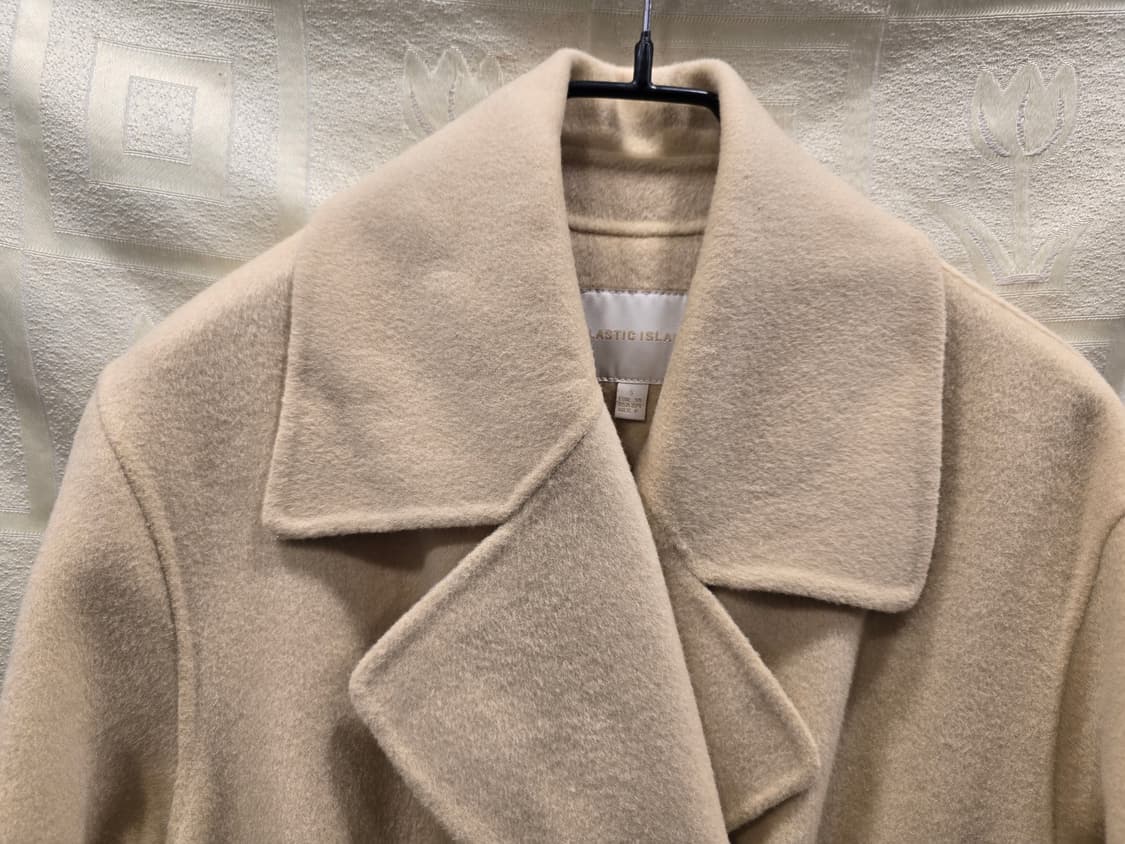 플라스틱 아일랜드 핸드메이드 퓨어 울 롱 코트 S 상품이미지2