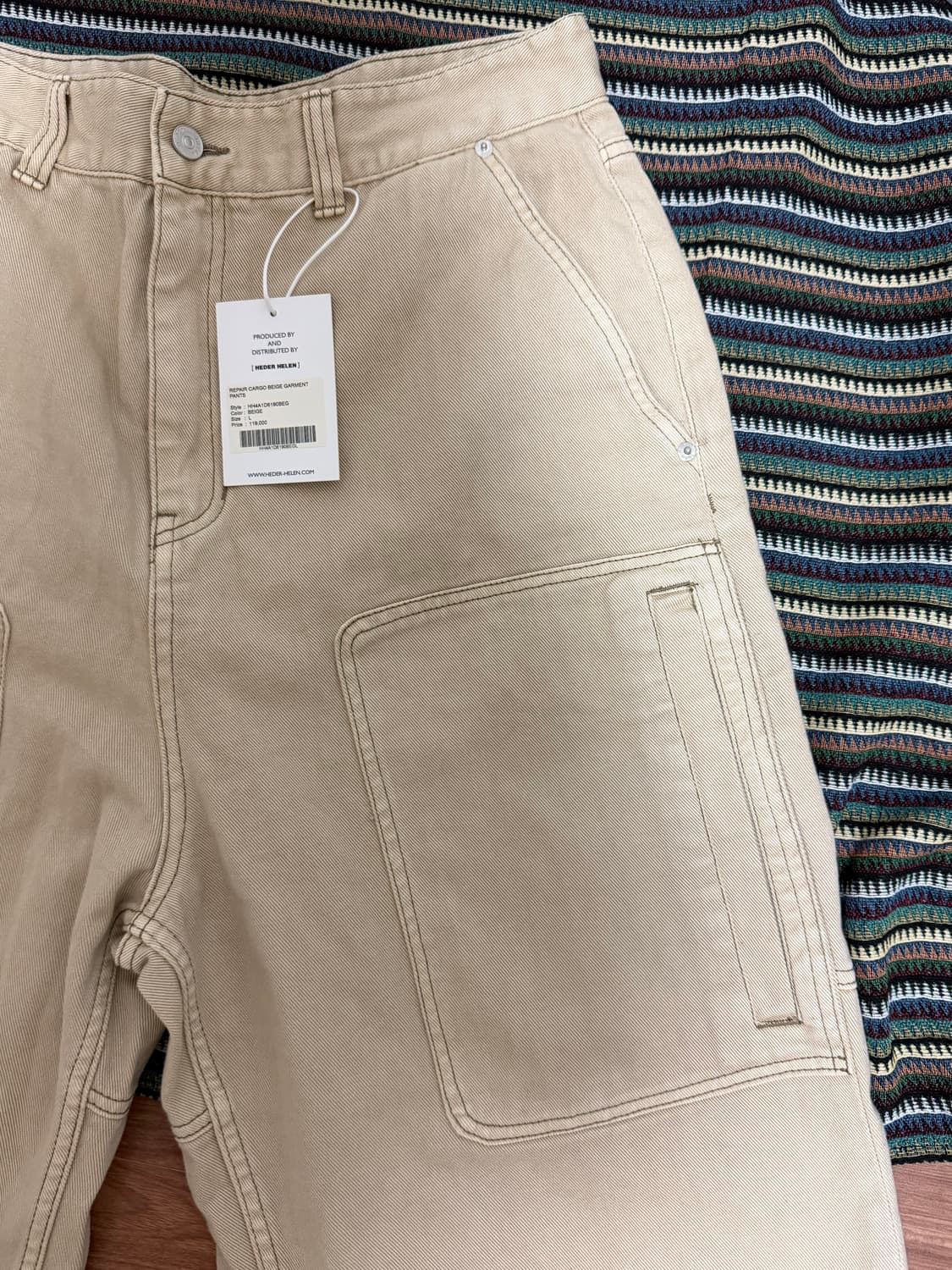 REPAIR CARGO BEIGE GARMENT PANTS (새상품) 상품이미지3