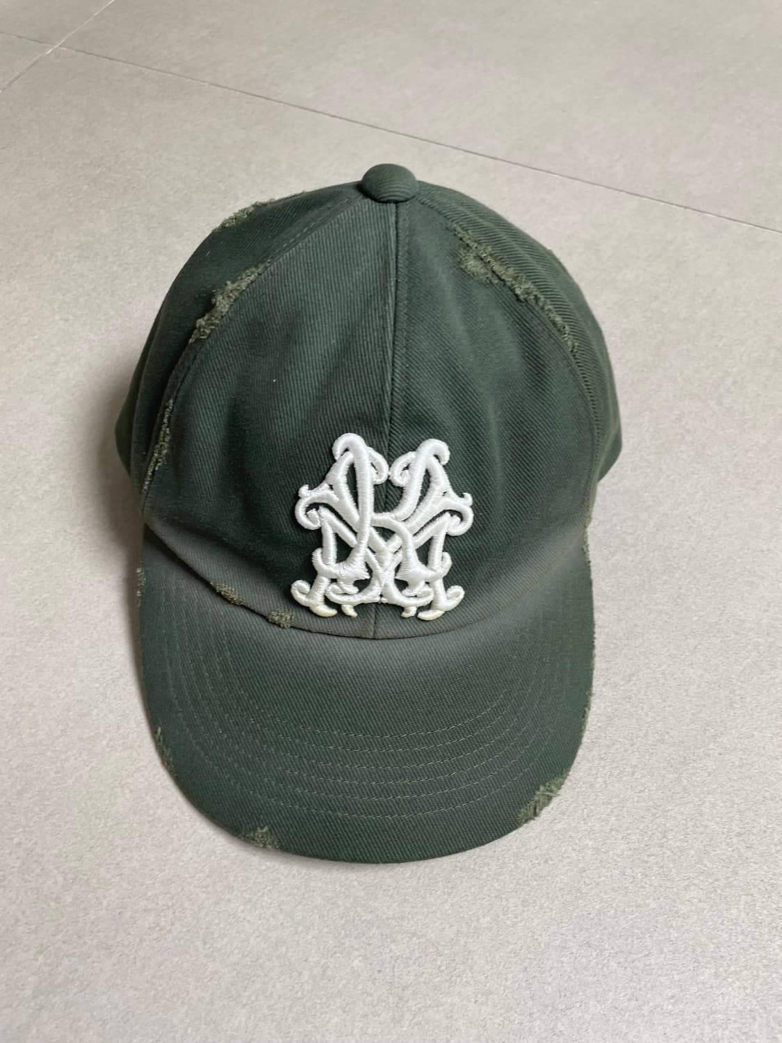 카미야 디스트레스드 캡 카키 상품이미지4