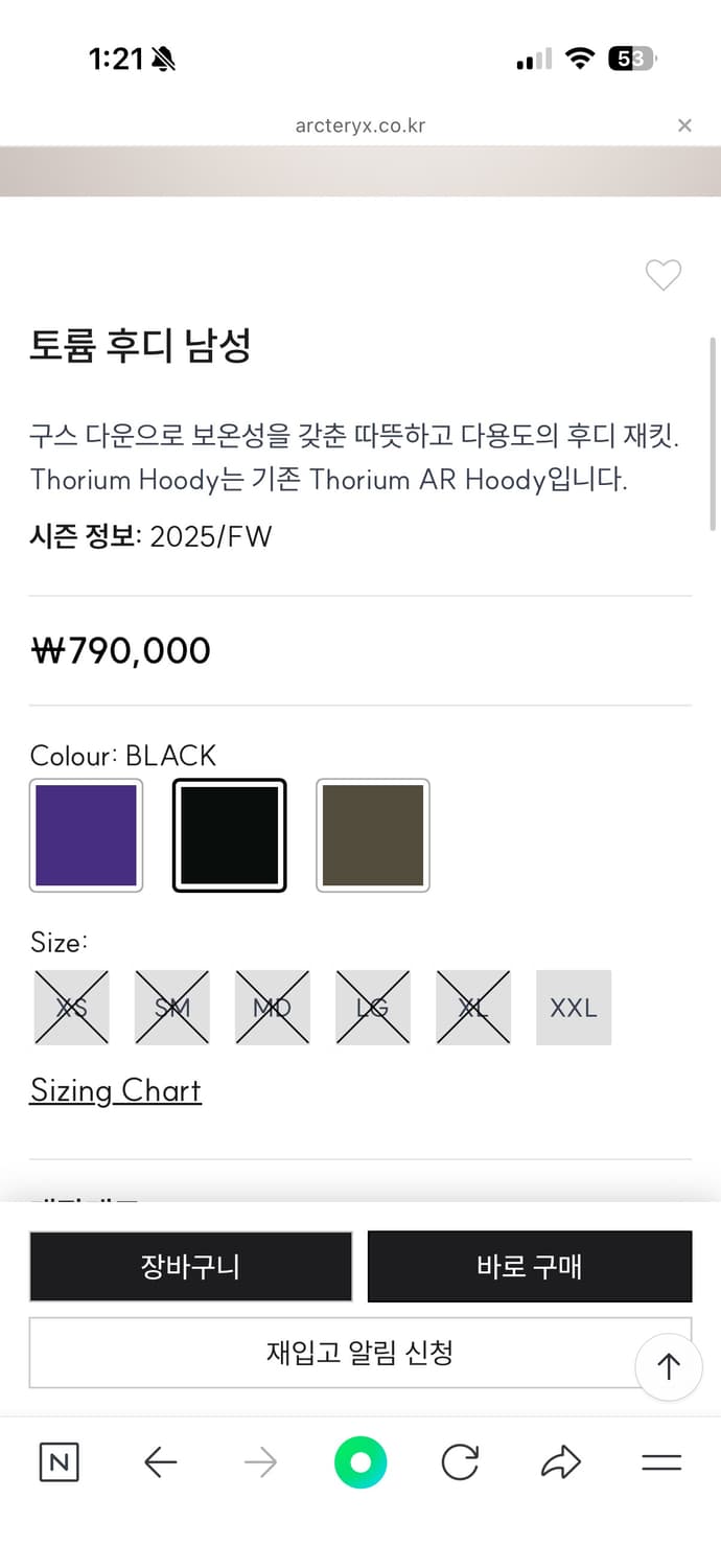 아크테릭스 토륨 25fw 택안뜯은 새상품 상품이미지3