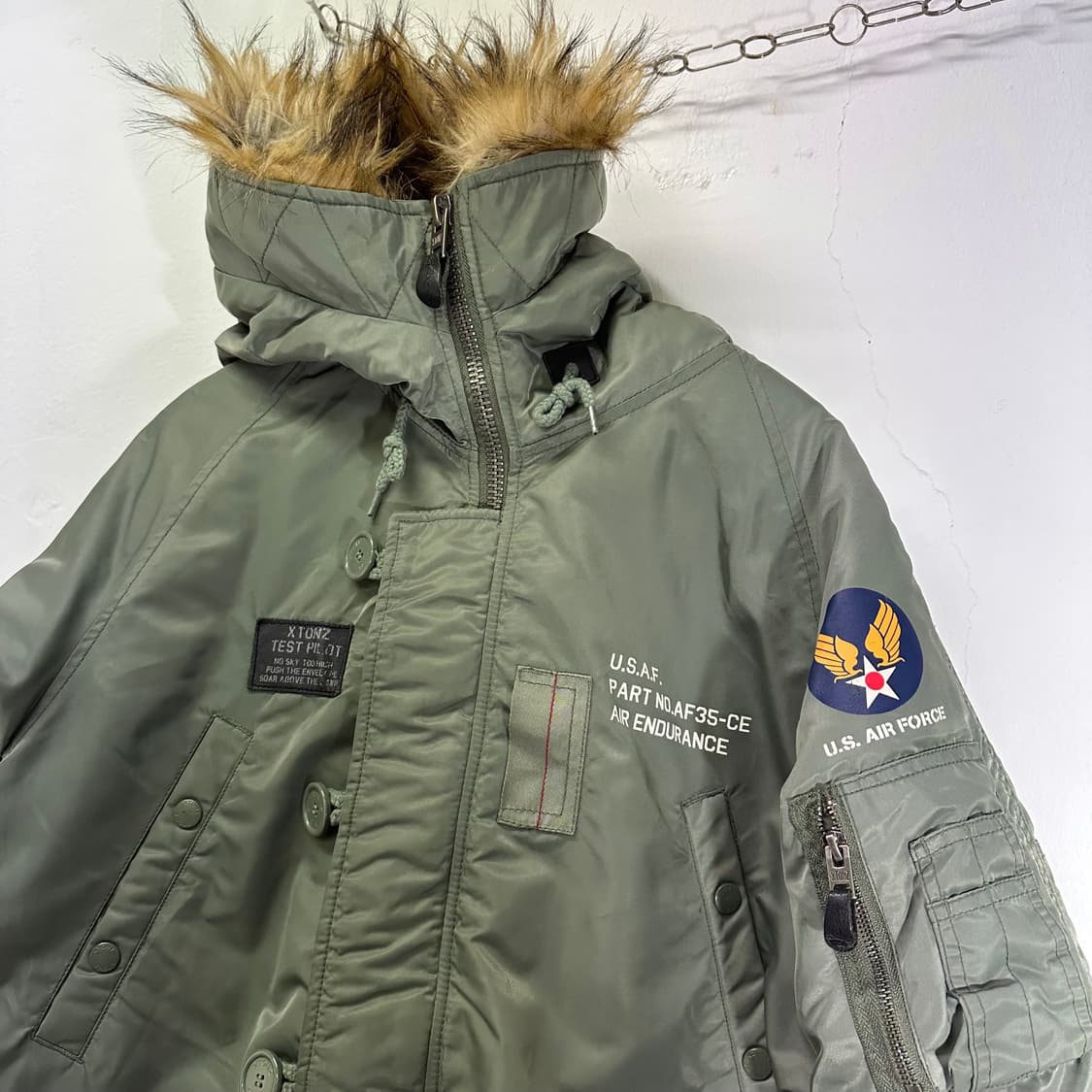 M 엑스톤즈 카키 N3B 항공 야상점퍼 상품이미지2