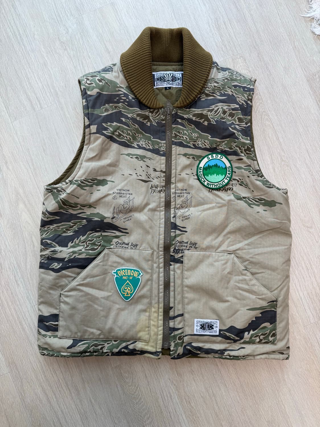 2010 F/W FUCT 퍽트 타이거 카모 베스트 L 상품이미지1