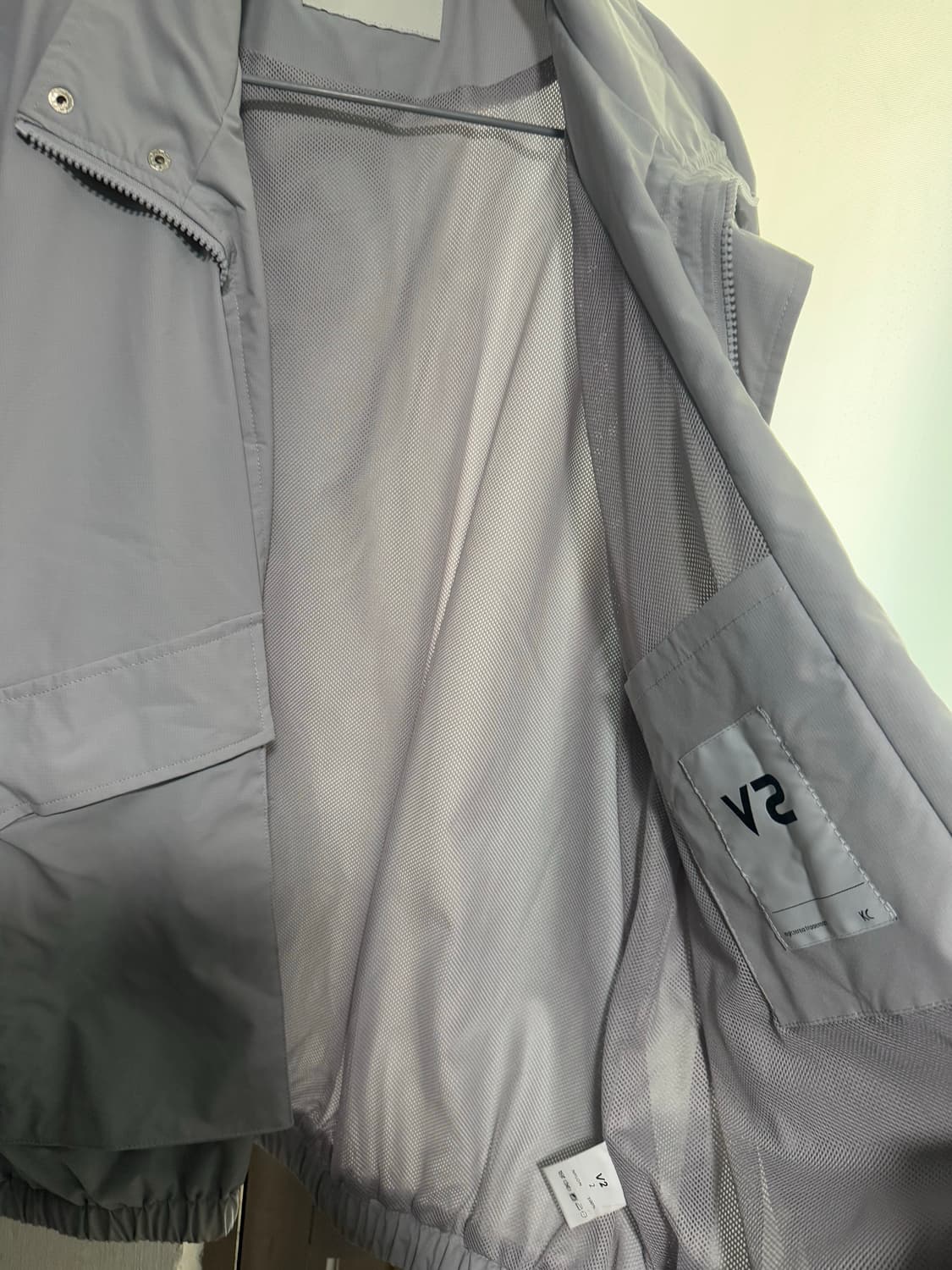 V2 그레이 나일론 바람막이 자켓 xl 상품이미지3