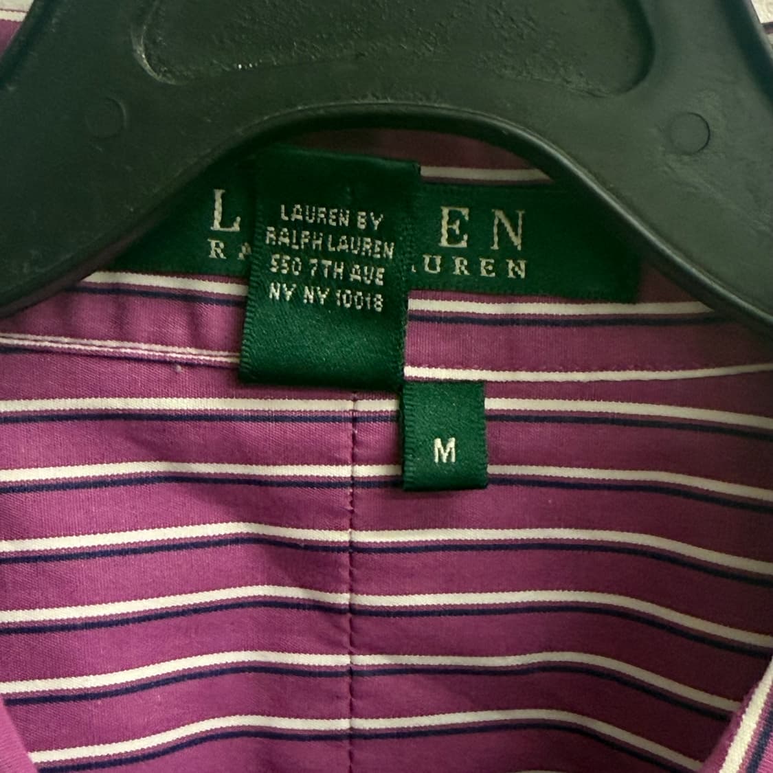 로렌 스트라이프 바이올렛 셔츠 M 상품이미지3