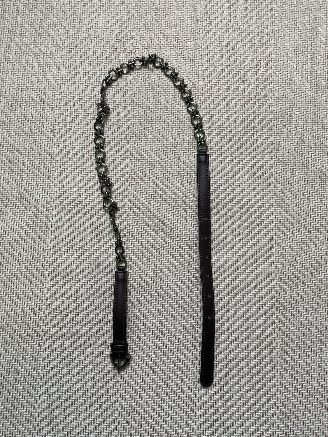 PRIMATTIVO 빈티지 실버체인 브라운 벨트 J04077 상품이미지6