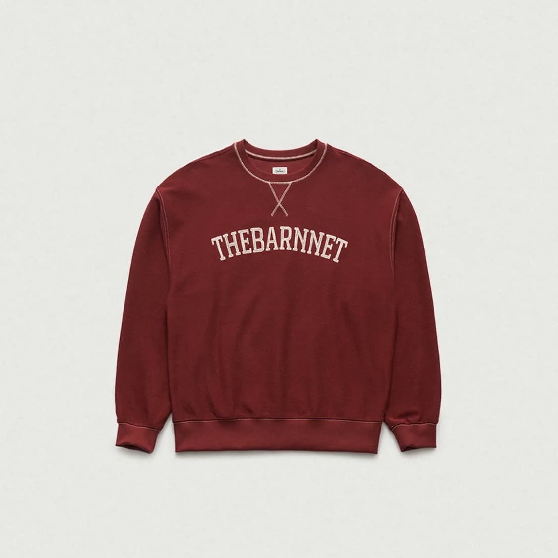 더바넷 내추럴 로고 스웻셔츠 맨투맨 레드 상품이미지1