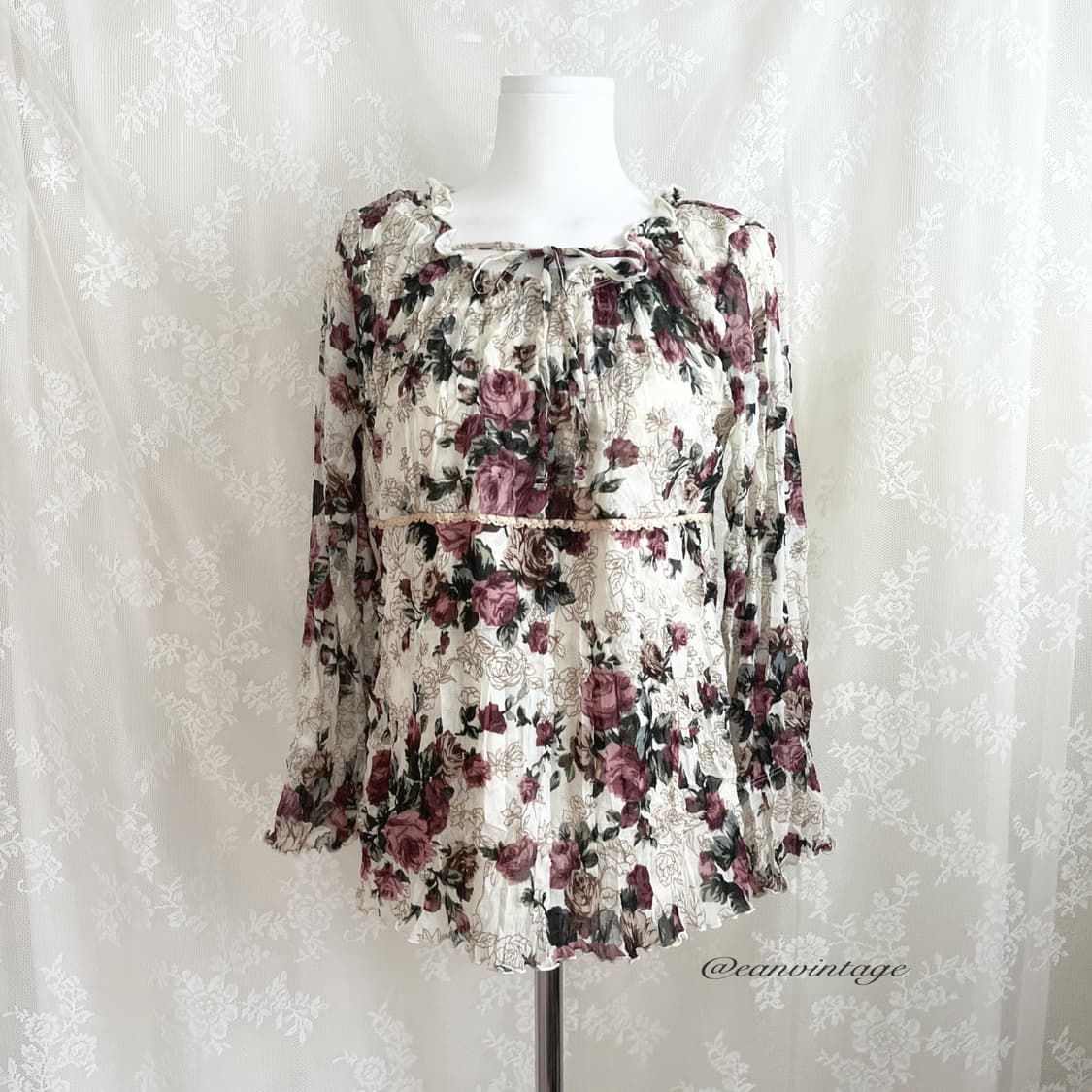 antique flower pattern top  상품이미지3